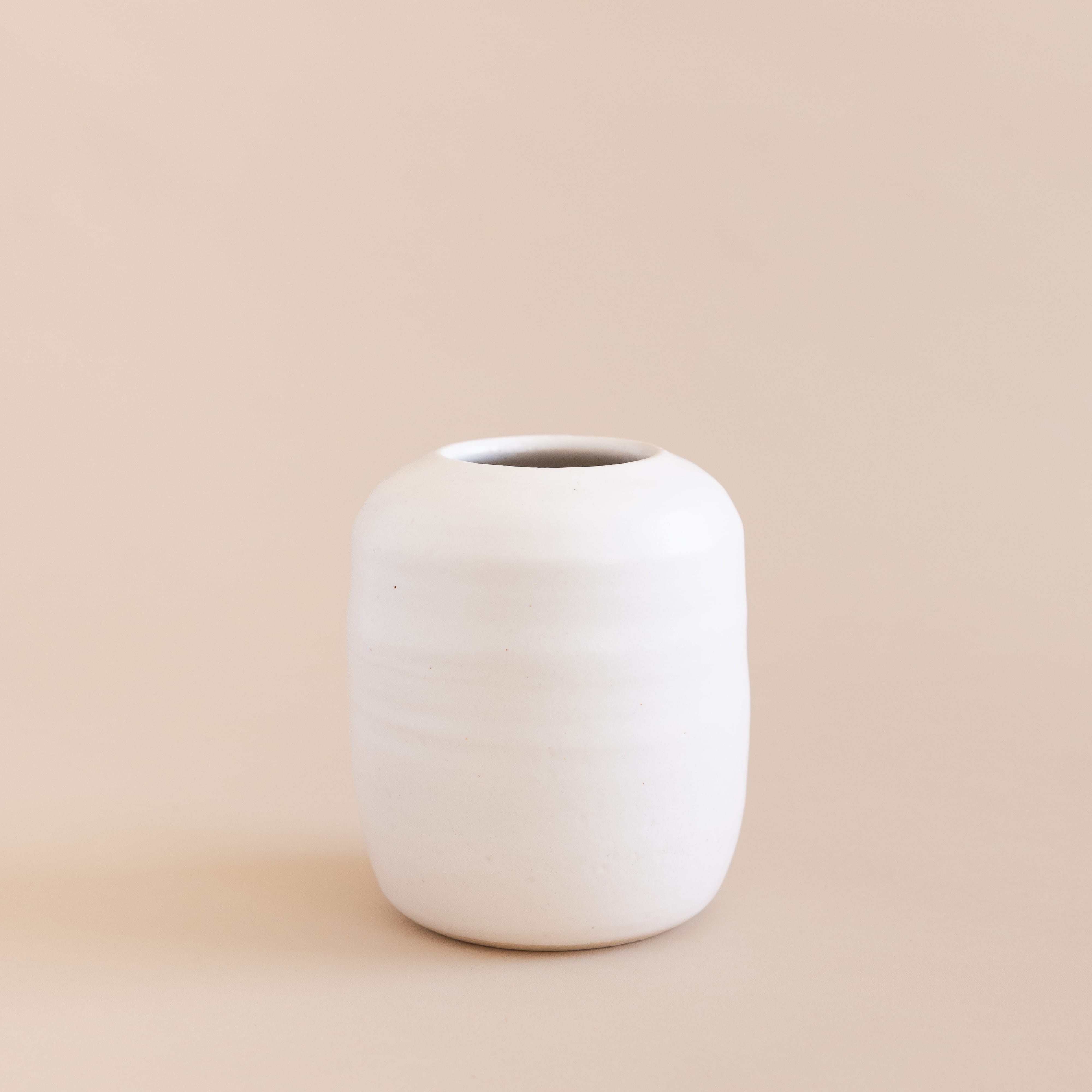 Sheldon Ceramics Everyday Eggshell / Medium Ceramic Oval Vase