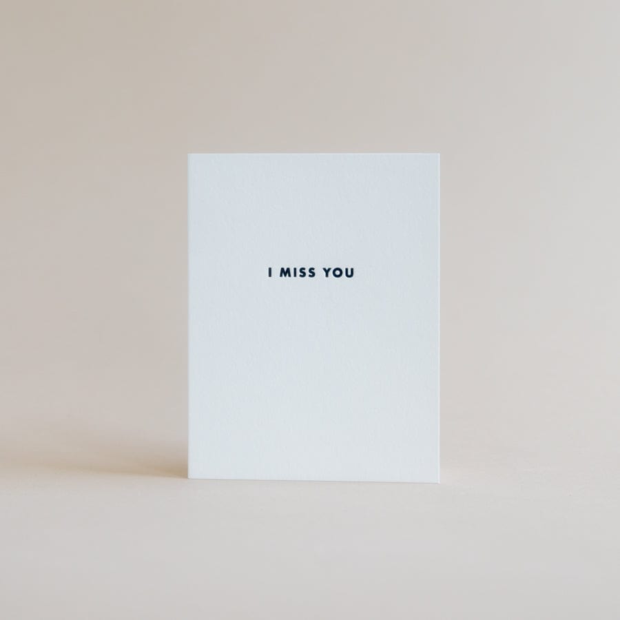 Shorthand Press Greeting Cards Futura I Miss You Card