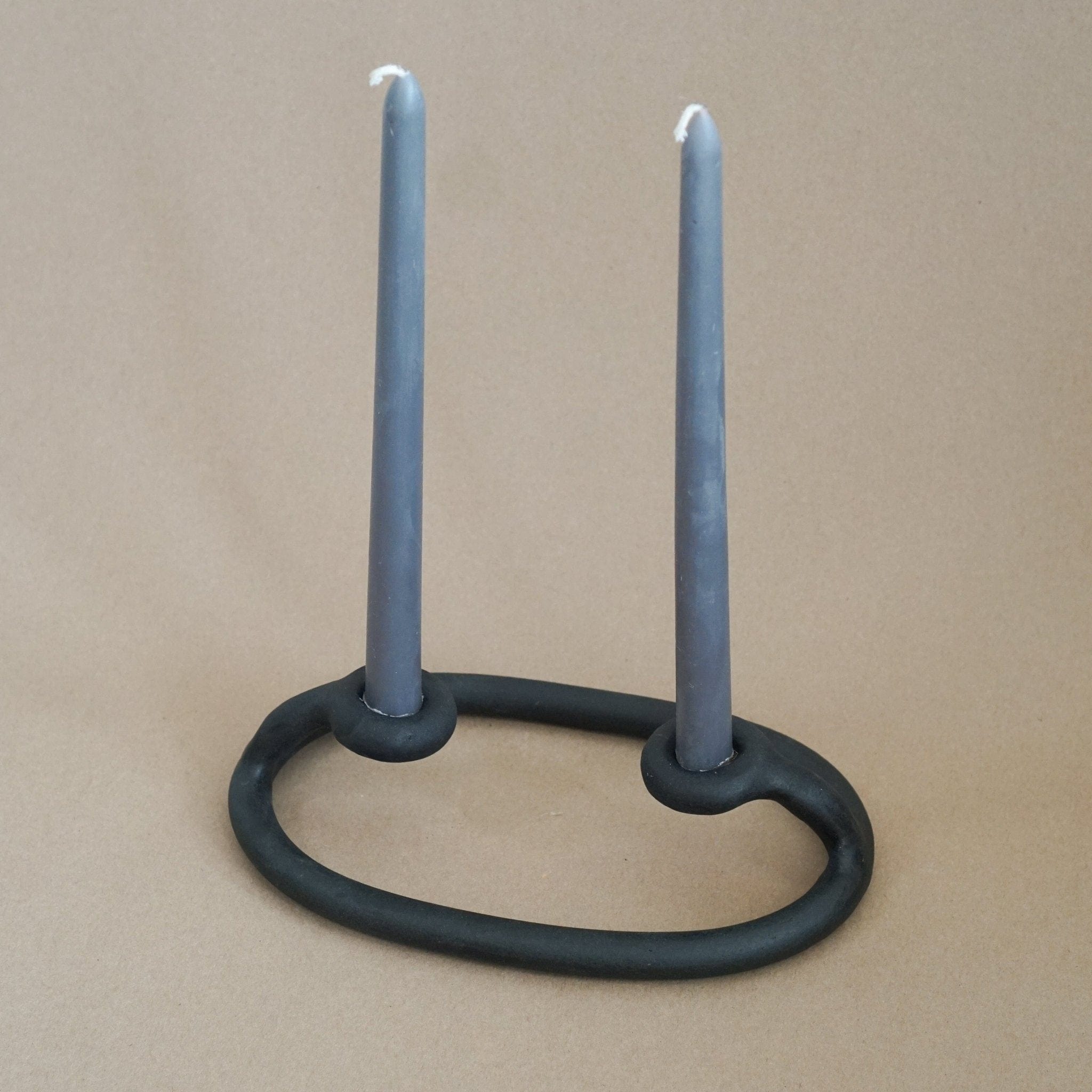 SIN Candle Holders Duo Candlestick in Black by Virginia Sin