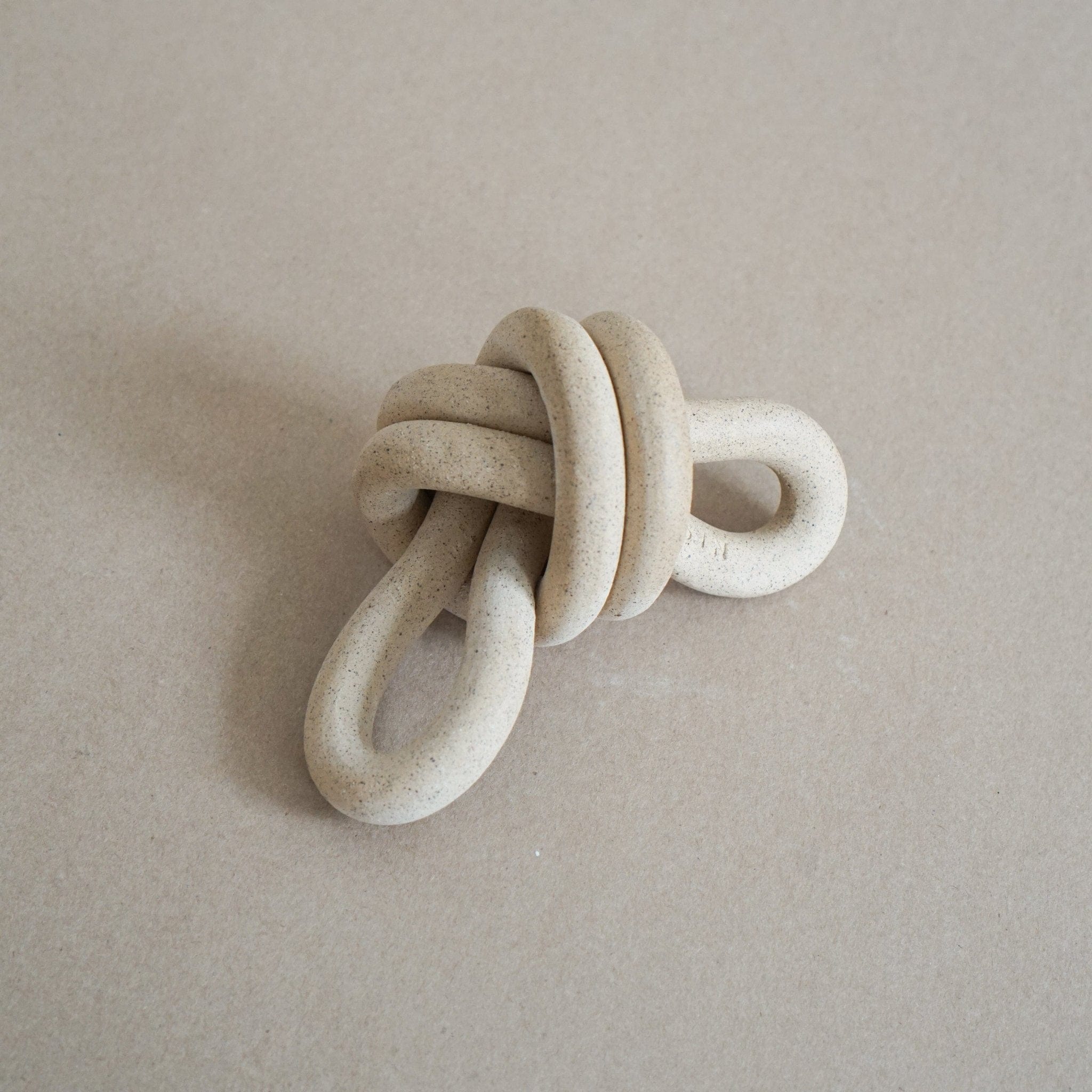 SIN Objects Double Loop Ceramic Knot by Virginia Sin