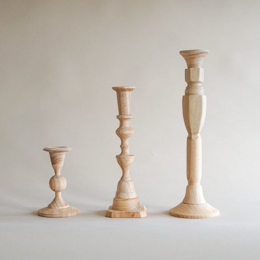 Sir/Madame Candle Holders Wood Taper Candle Holders