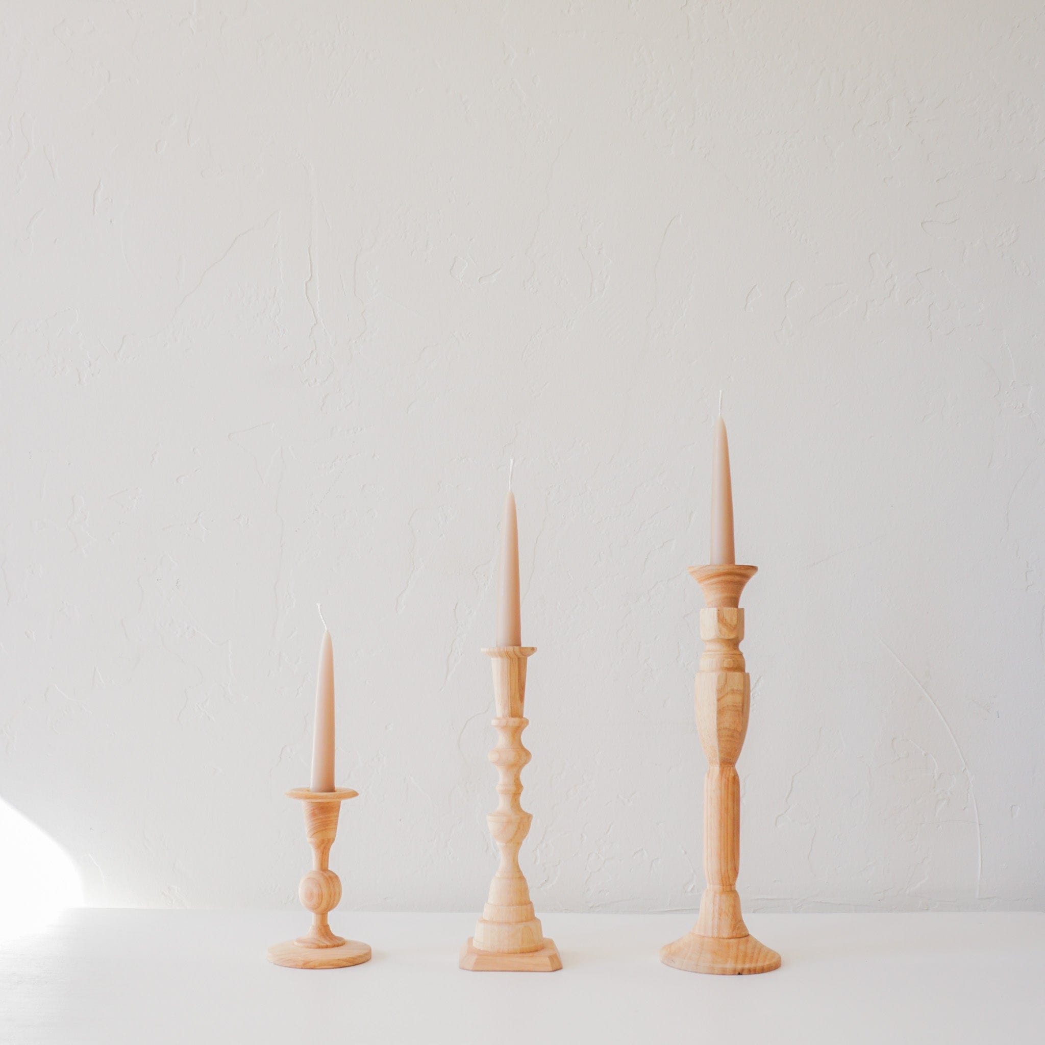 Sir/Madame Candle Holders Wood Taper Candle Holders