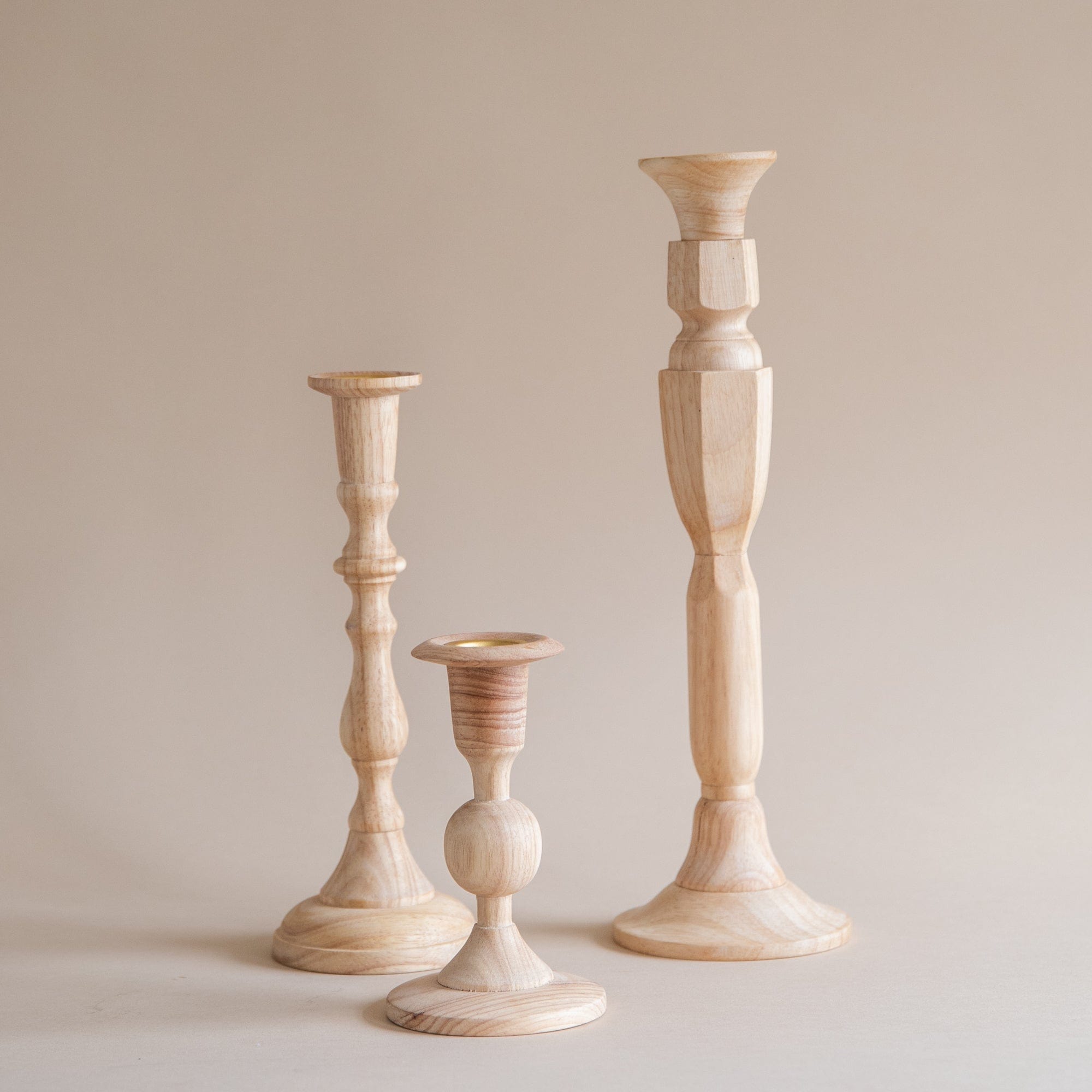 Sir/Madame Candle Holders Wood Taper Candle Holders