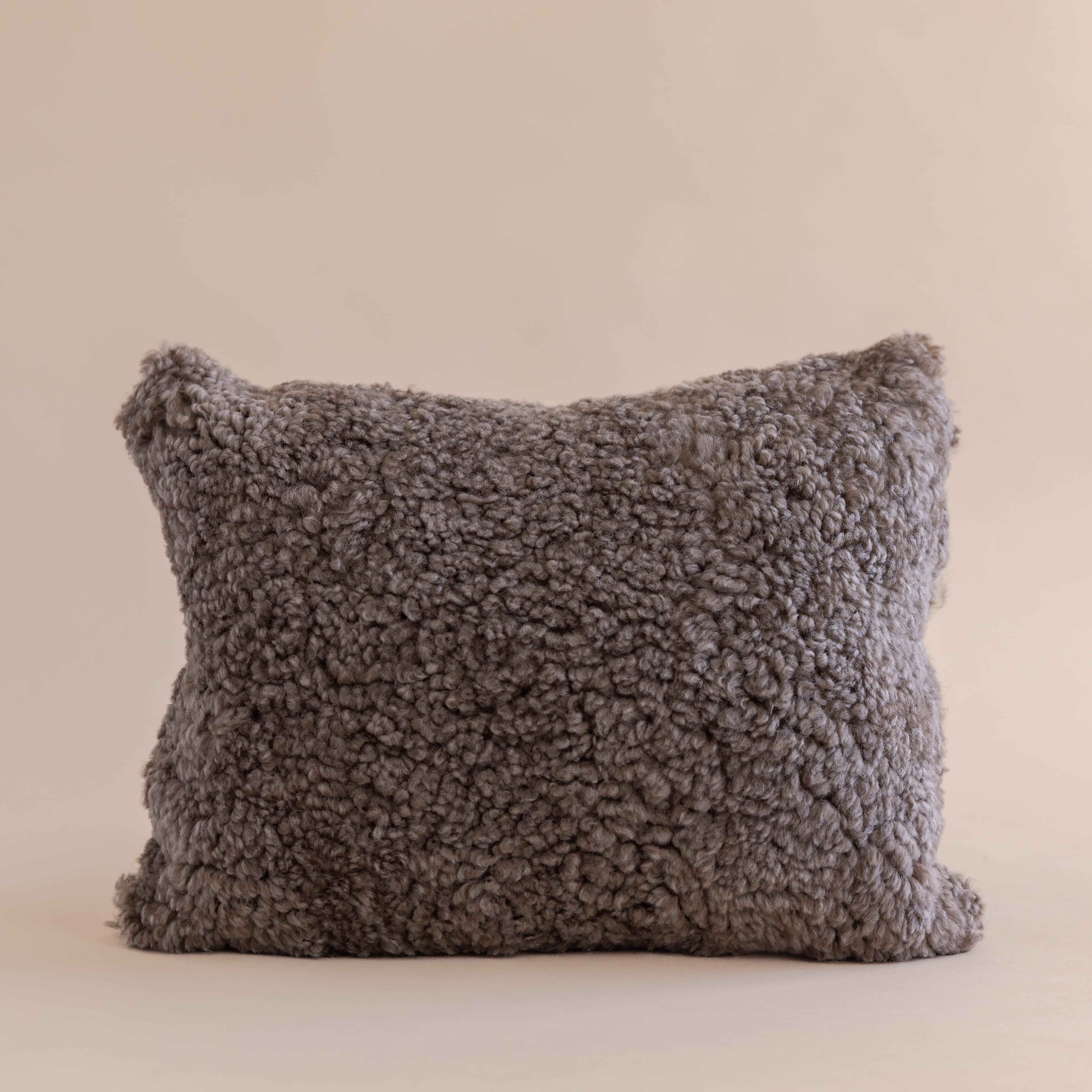Skye Skyns Pillows Beige Sheepskin Cushion