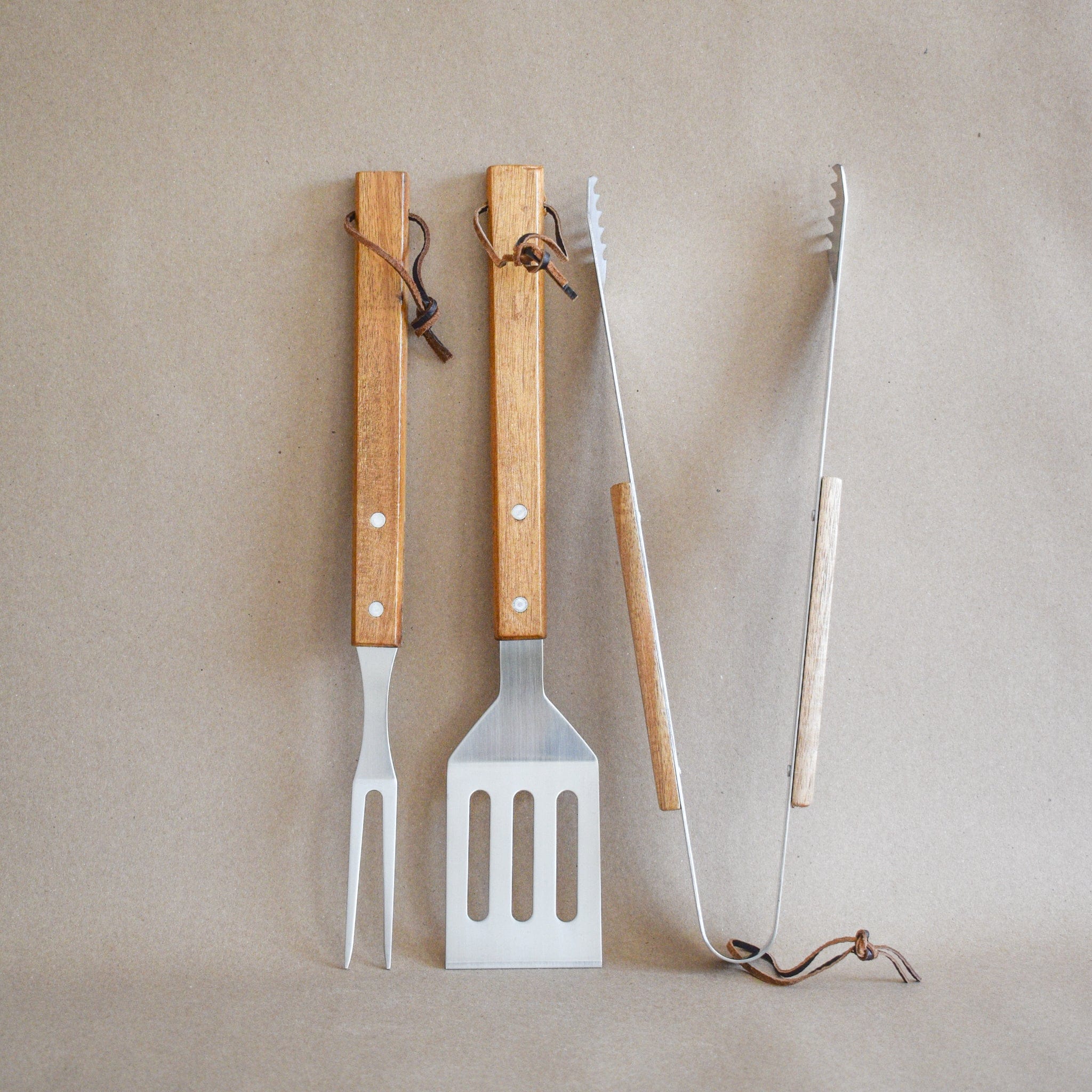 Society of Lifestyle Cooking + Utensils Acacia Wood BBQ Tool Set