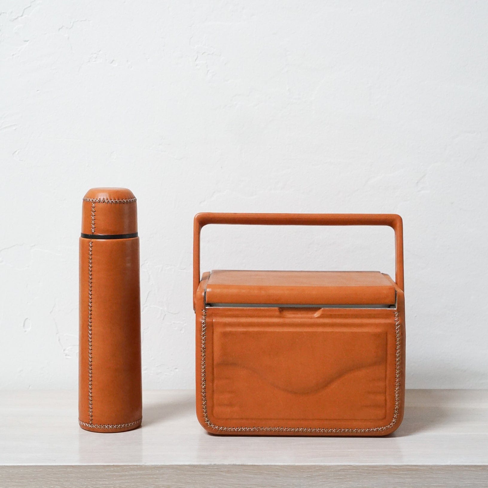 Sol & Luna Drinkware Natural Leather Wrapped Thermos