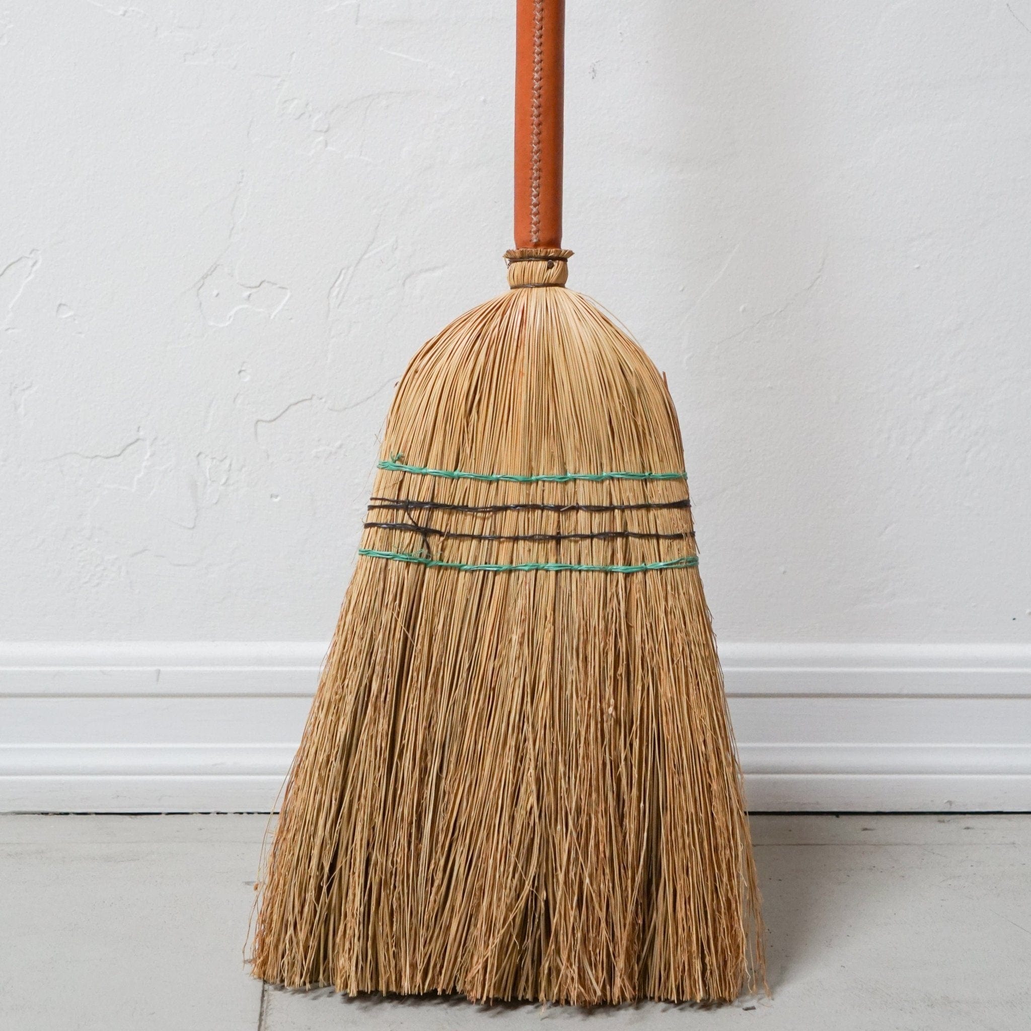 Sol & Luna Home Care Natural Leather Wrapped Broom