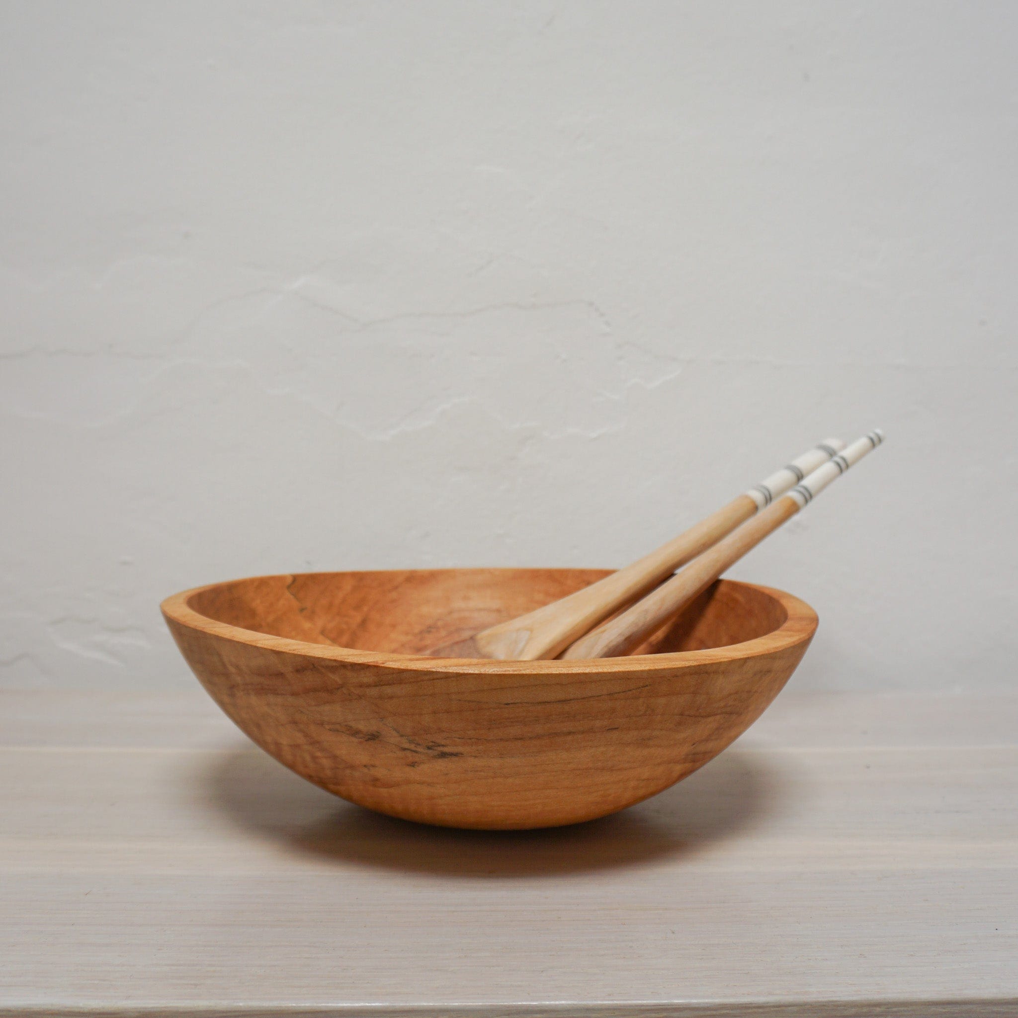 Spencer Peterman Serveware 10" Wooden Salad Bowl in Spalted Maple