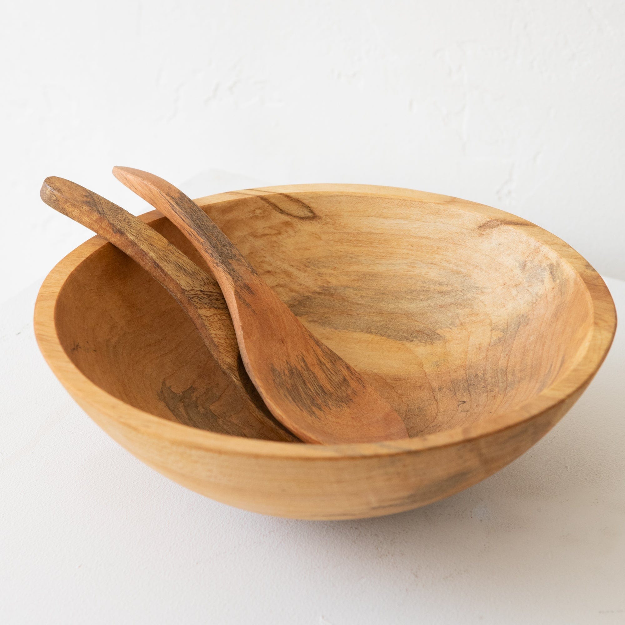 Spencer Peterman Serveware Wooden Salad Bowl in Spalted Maple