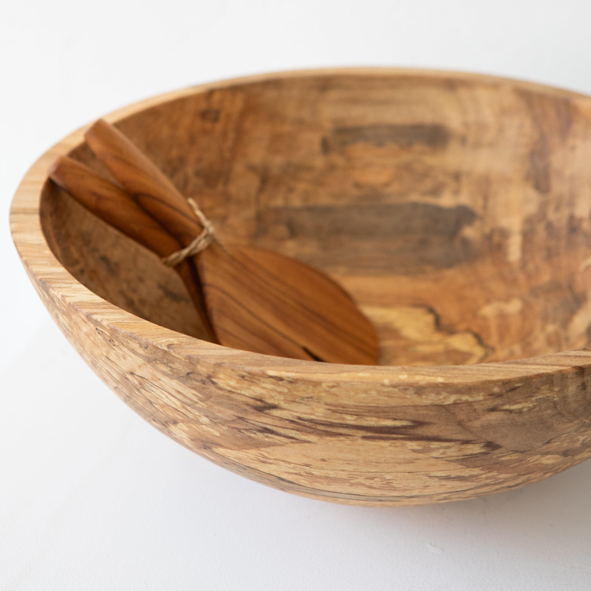 Spencer Peterman Serveware Wooden Salad Bowl in Spalted Maple