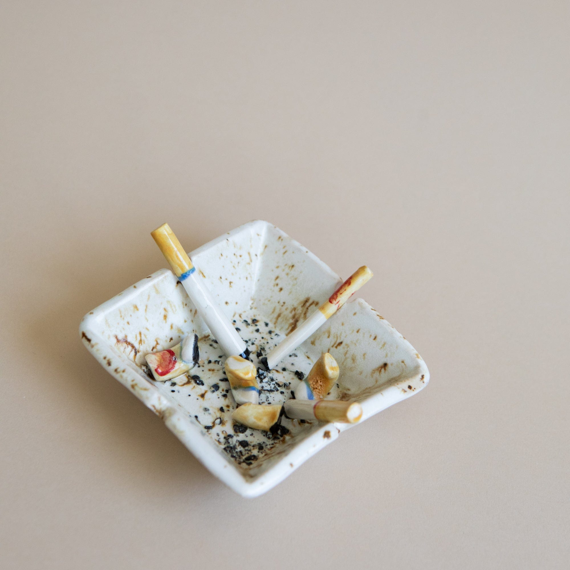 Square Ceramic Ashtray - +COOP