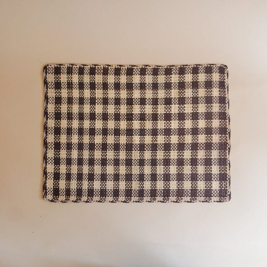 Straw Placemat in Small Buffalo Check - +COOP