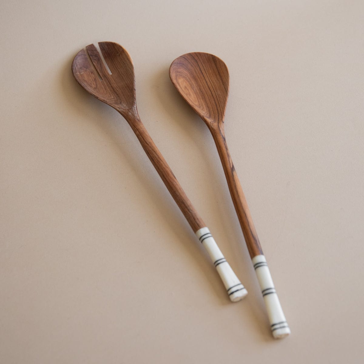 Striped Salad Servers - +COOP