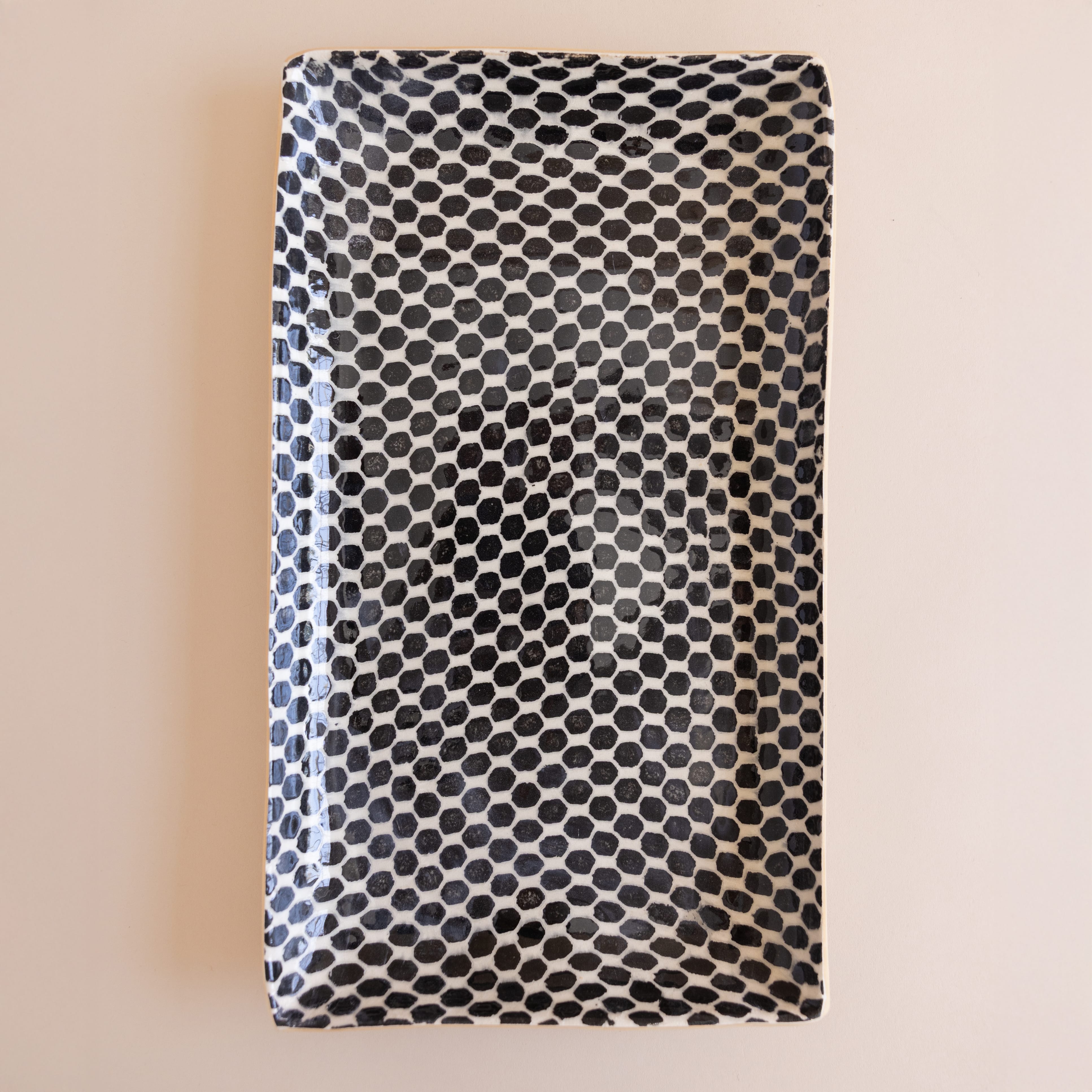 Terrafirma Serveware Dot / Large / Black Rectangular Serving Platter by Terrafirma