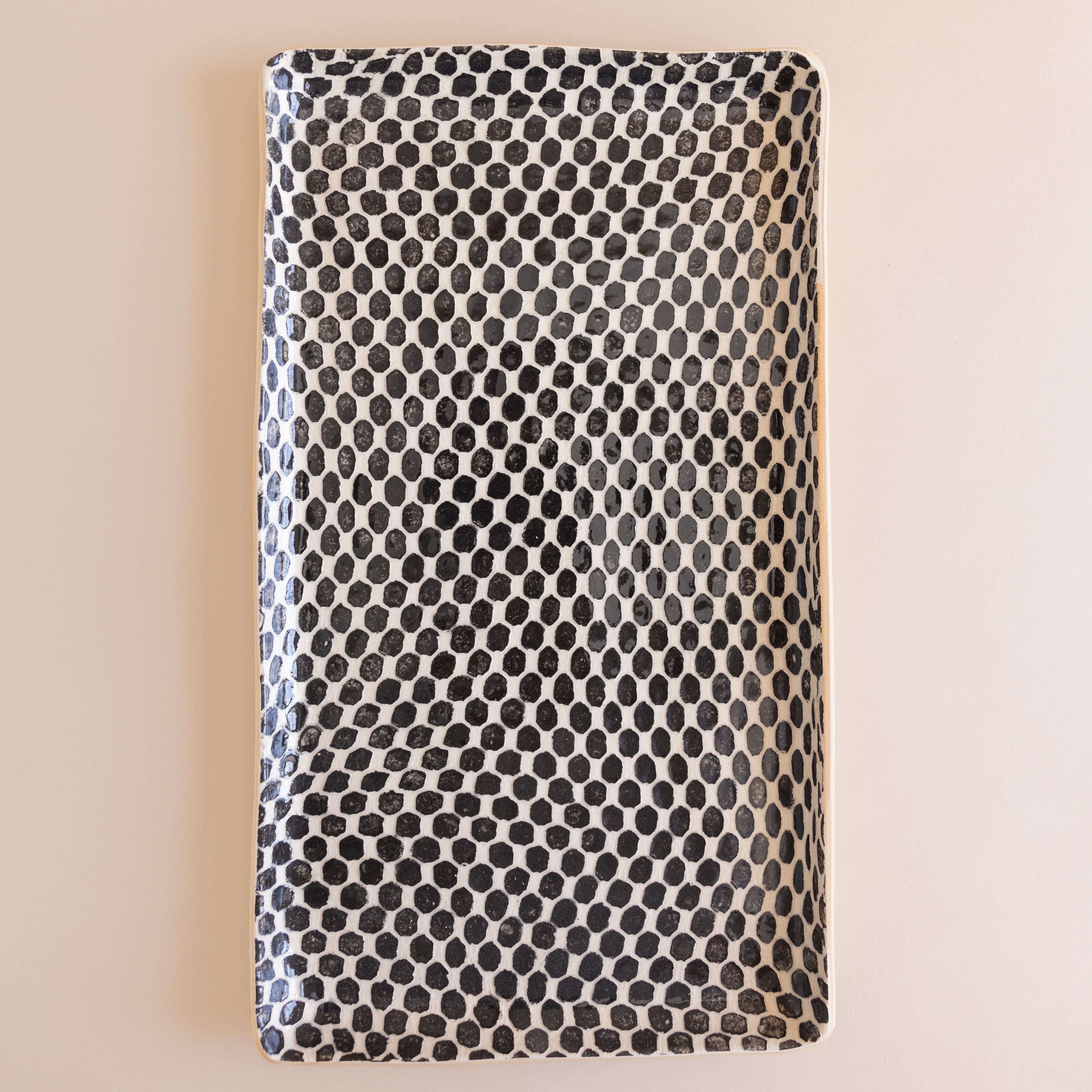 Terrafirma Serveware Dot / Small / Black Rectangular Serving Platter by Terrafirma