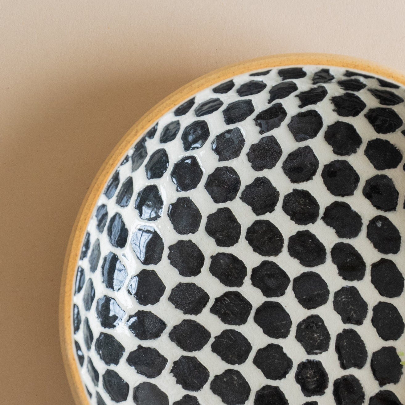 Terrafirma Serveware Dots / Black Serving Bowl by Terrafirma