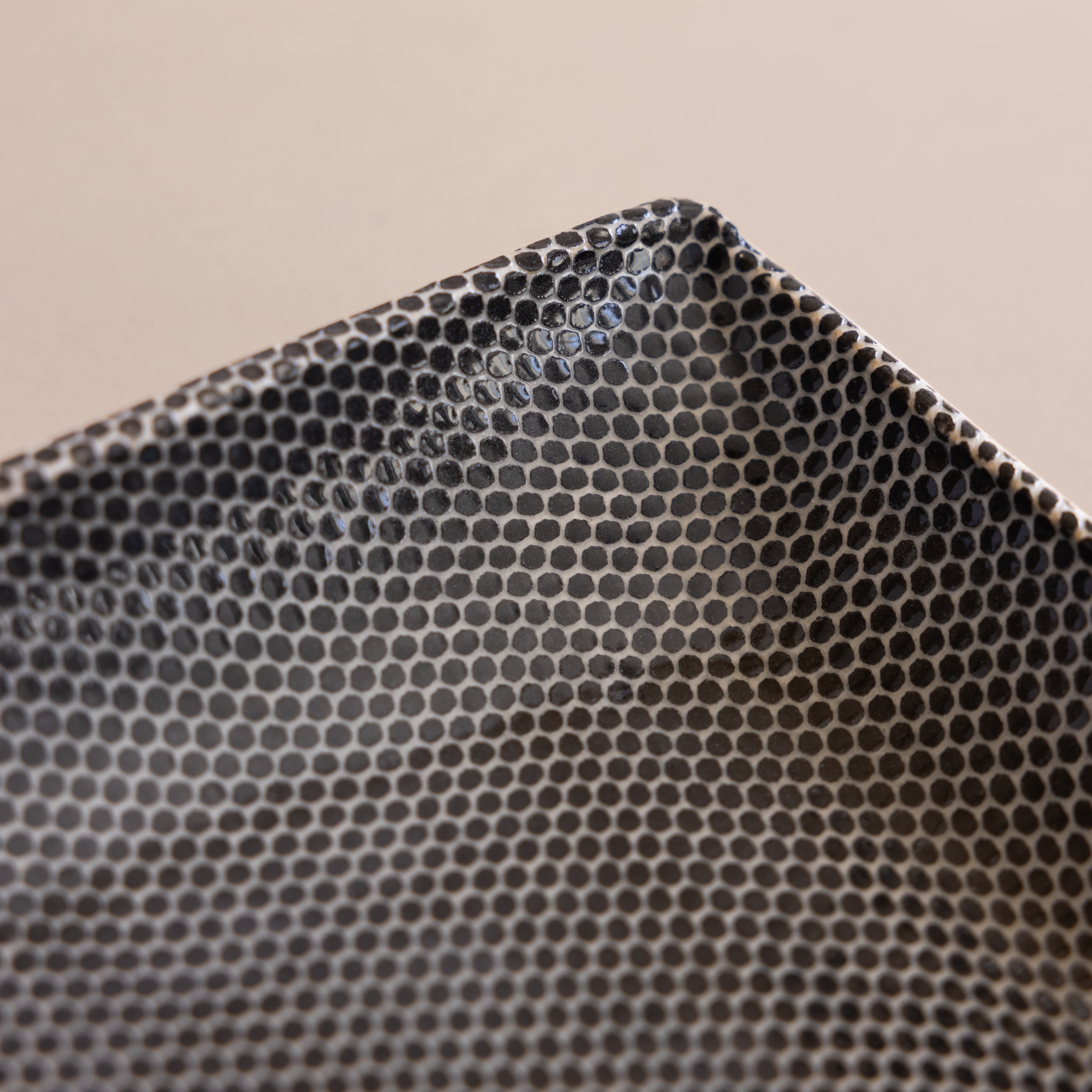 Terrafirma Serveware Honeycomb / Large / Black Rectangular Serving Platter by Terrafirma