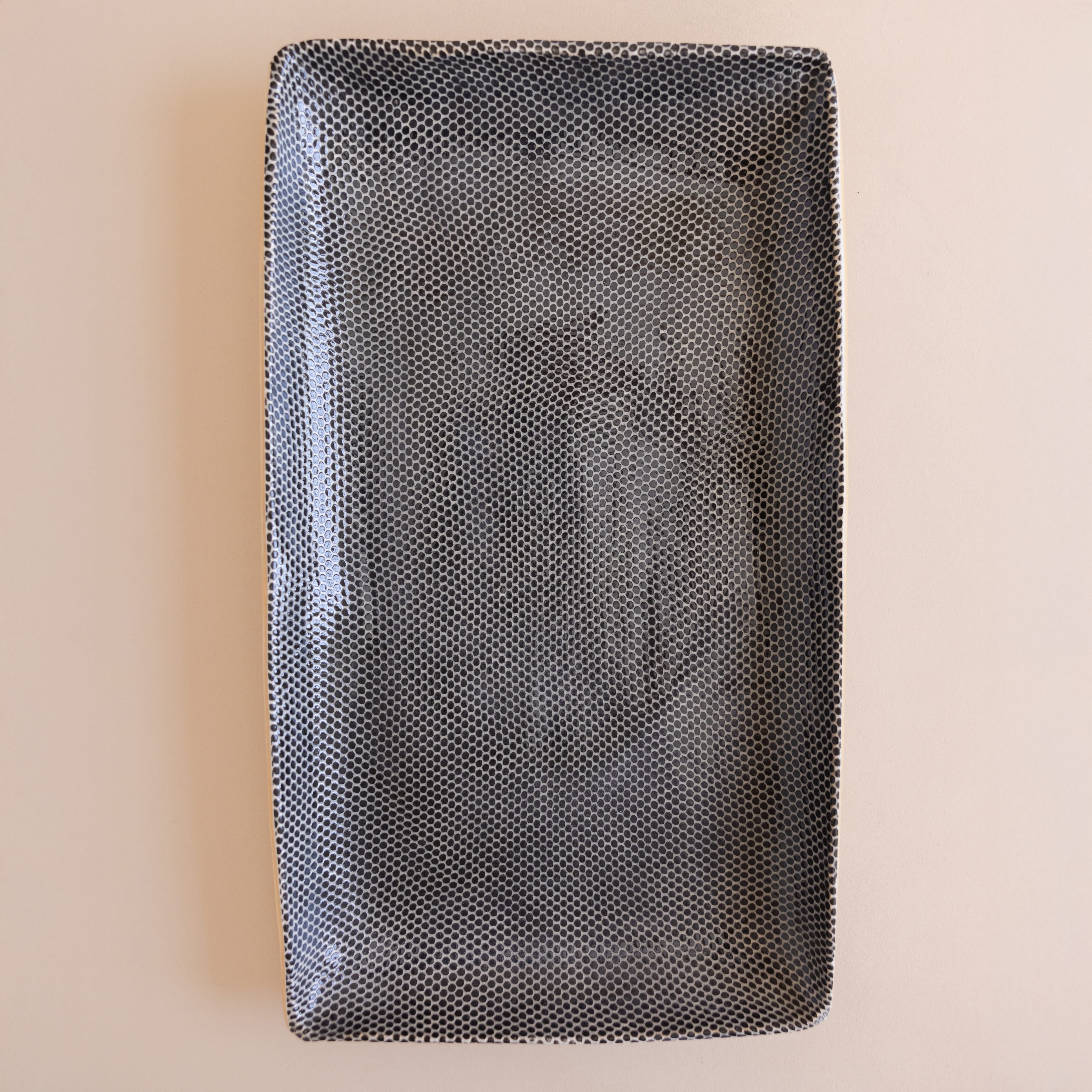 Terrafirma Serveware Honeycomb / Medium / Black Rectangular Serving Platter by Terrafirma