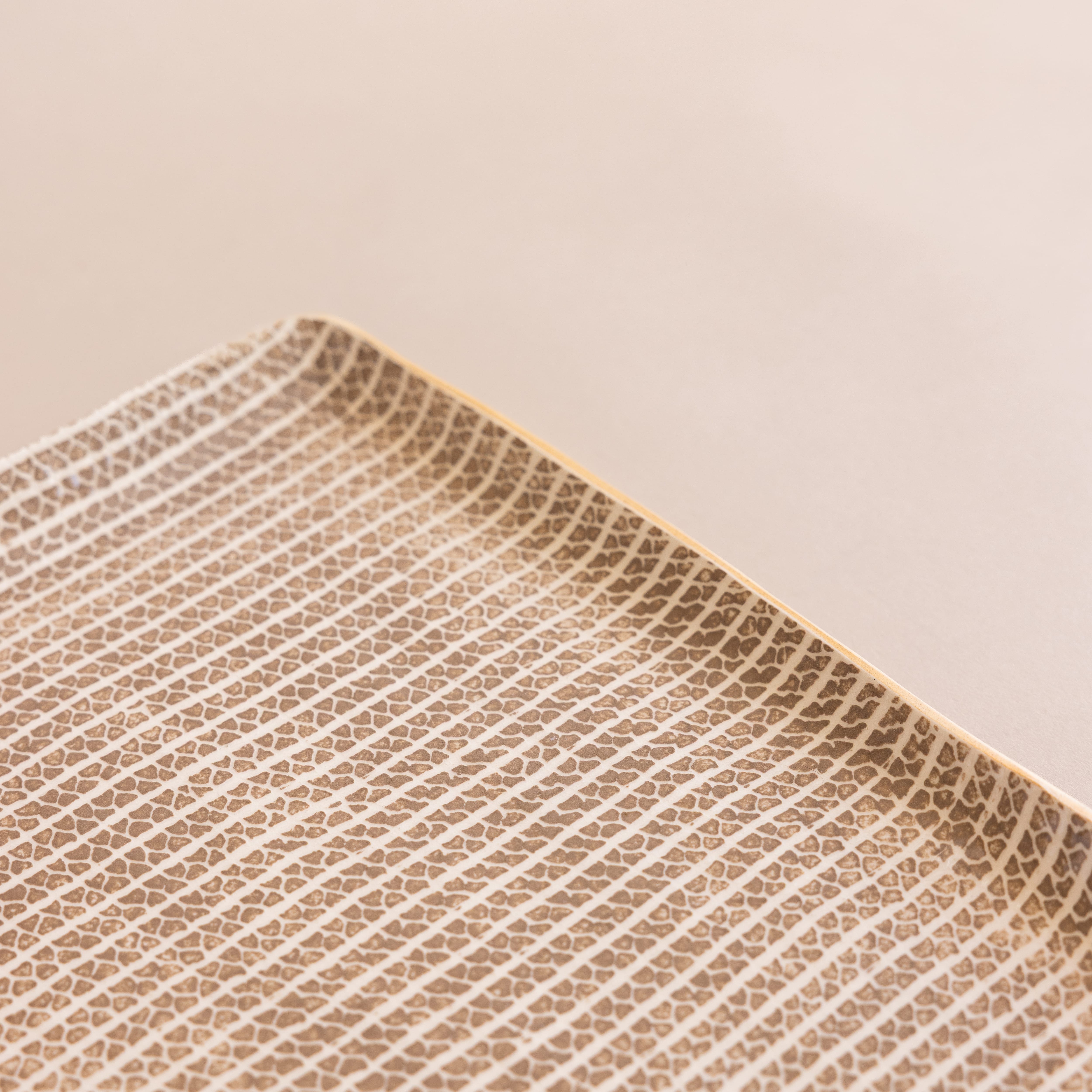 Terrafirma Serveware Strata / Large / Mocha Rectangular Serving Platter by Terrafirma