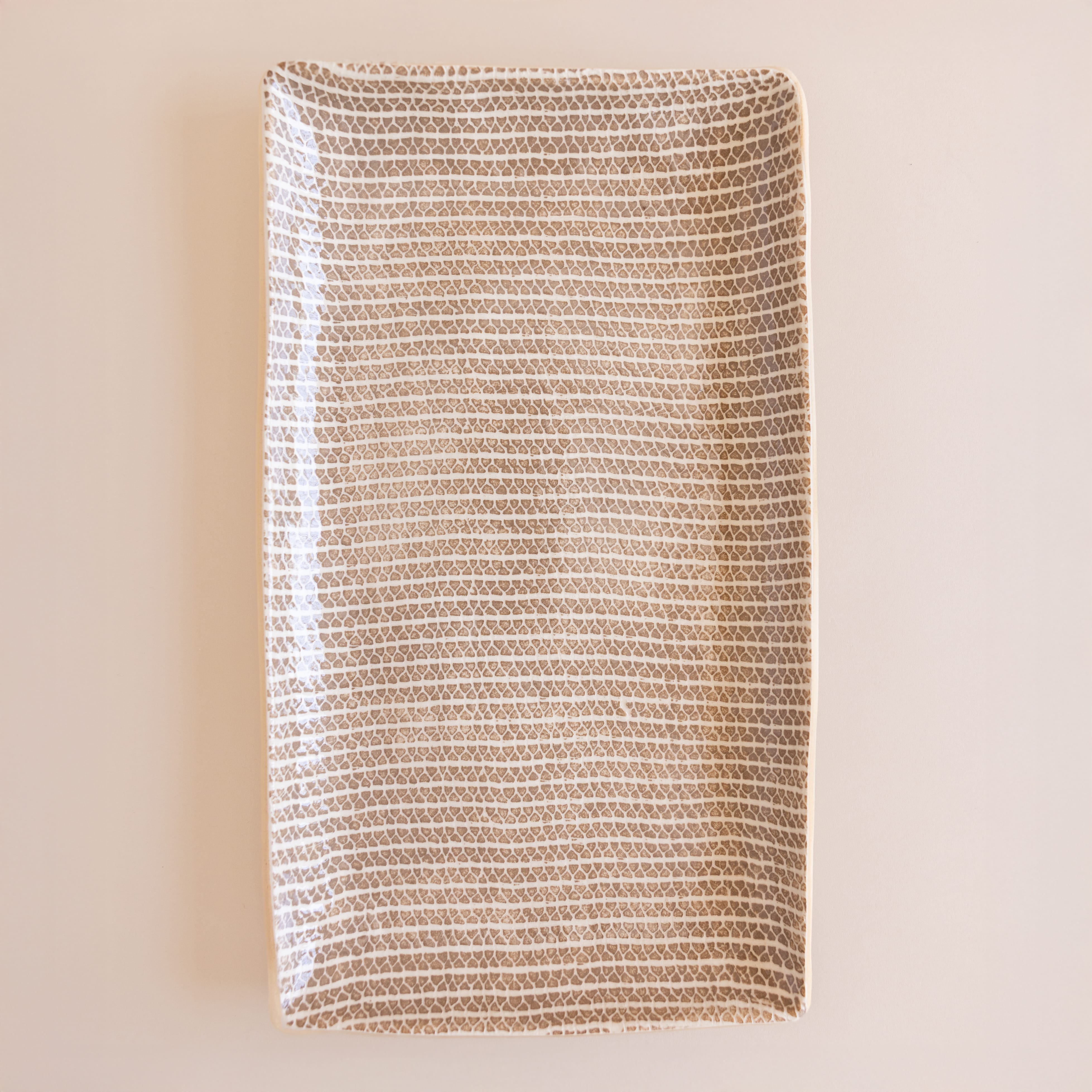 Terrafirma Serveware Strata / Medium / Mocha Rectangular Serving Platter by Terrafirma