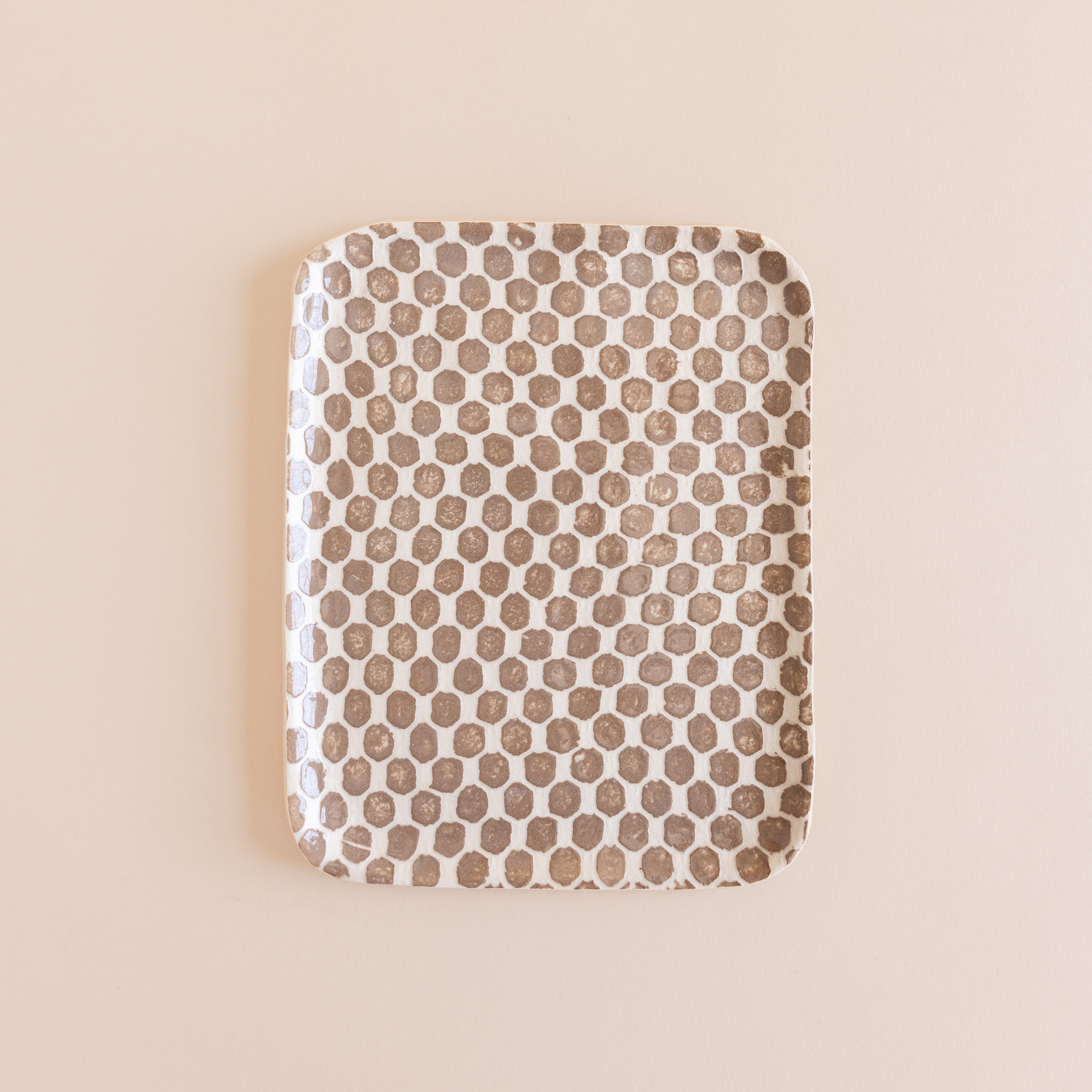 Terrafirma Trays + Catchalls Dot / Mocha Catchall Plate by Terrafirma