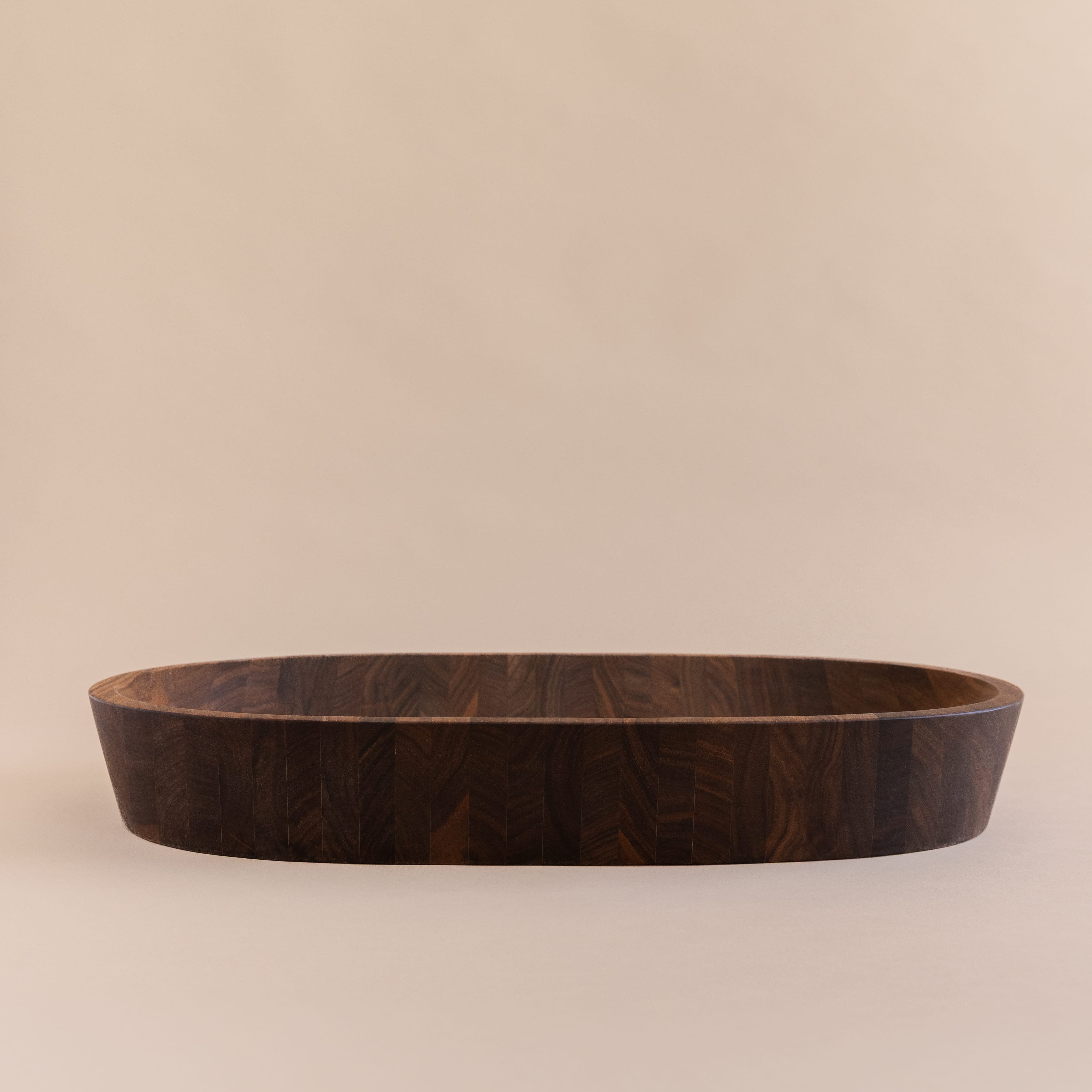 The Wooden Palate Serveware Black Walnut / Large Wooden Oval Bowl