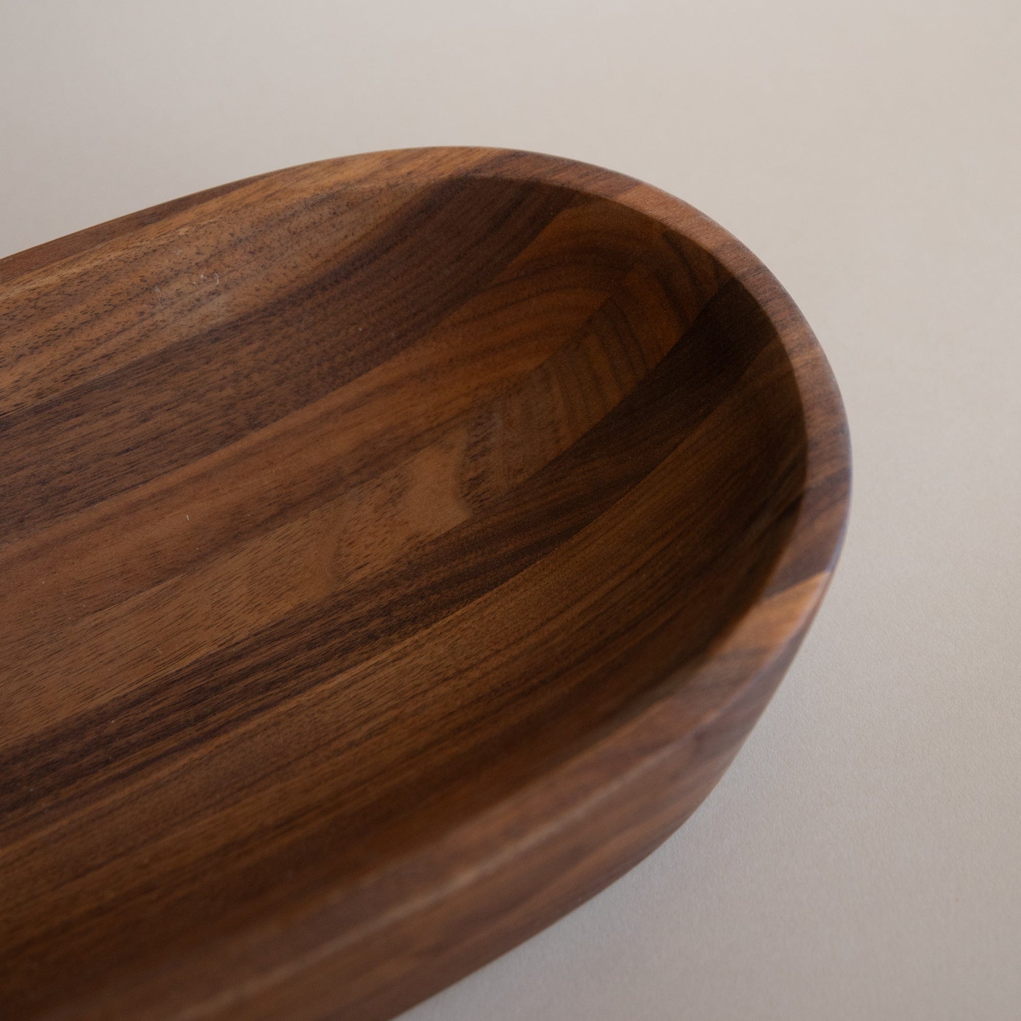 The Wooden Palate Serveware Oval Bowl in Walnut