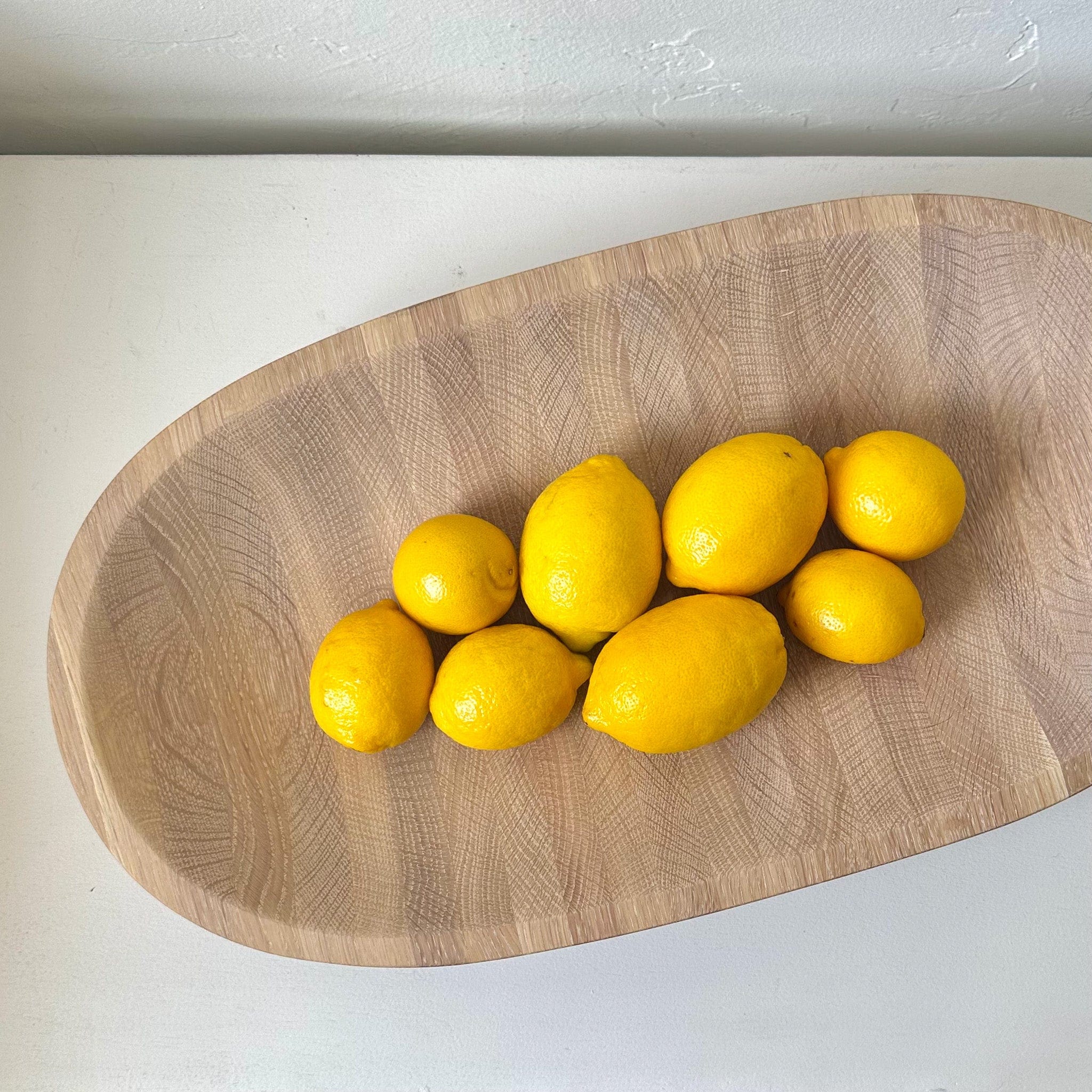 The Wooden Palate Serveware Oval Bowl in White Oak