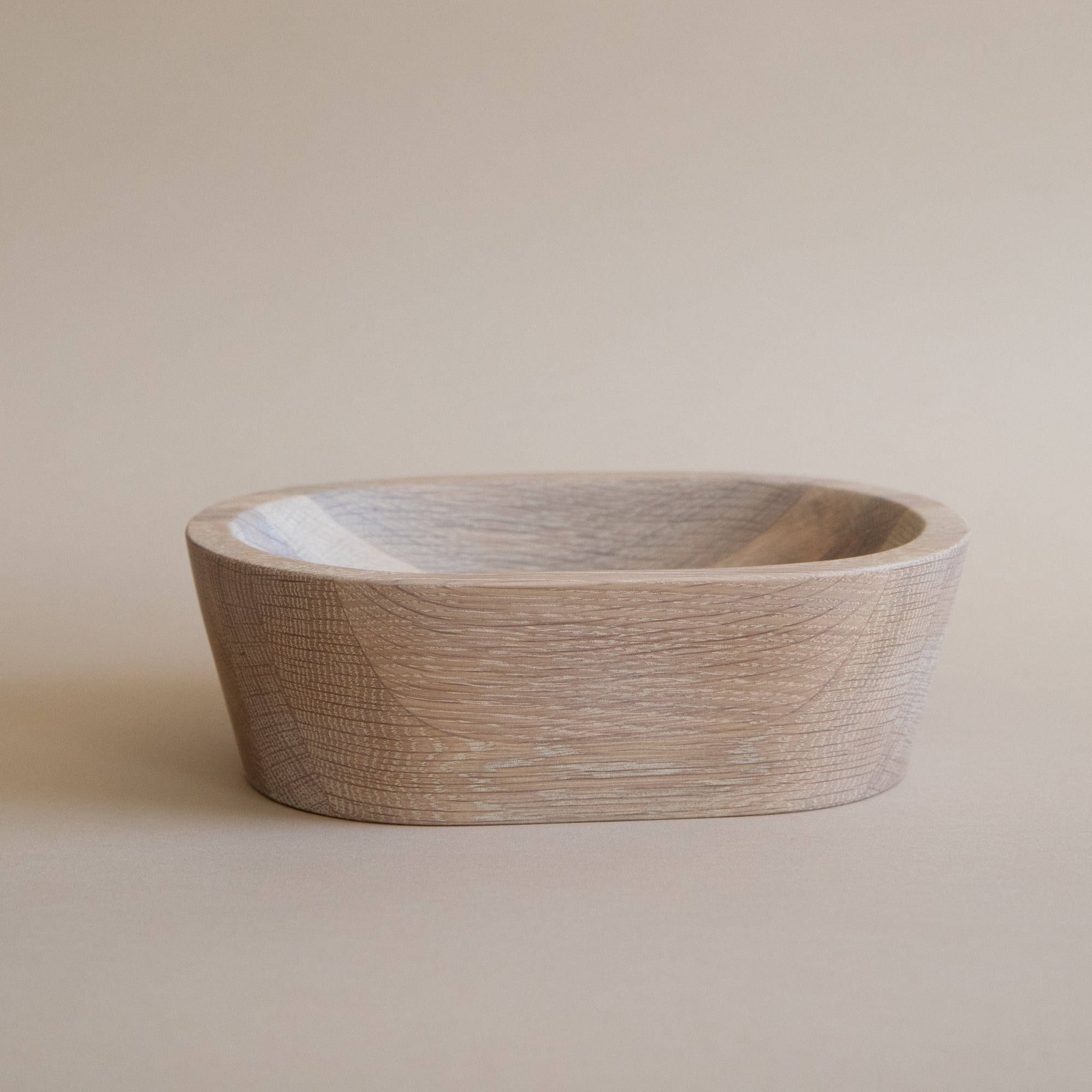 The Wooden Palate Serveware Oval Bowl in White Oak