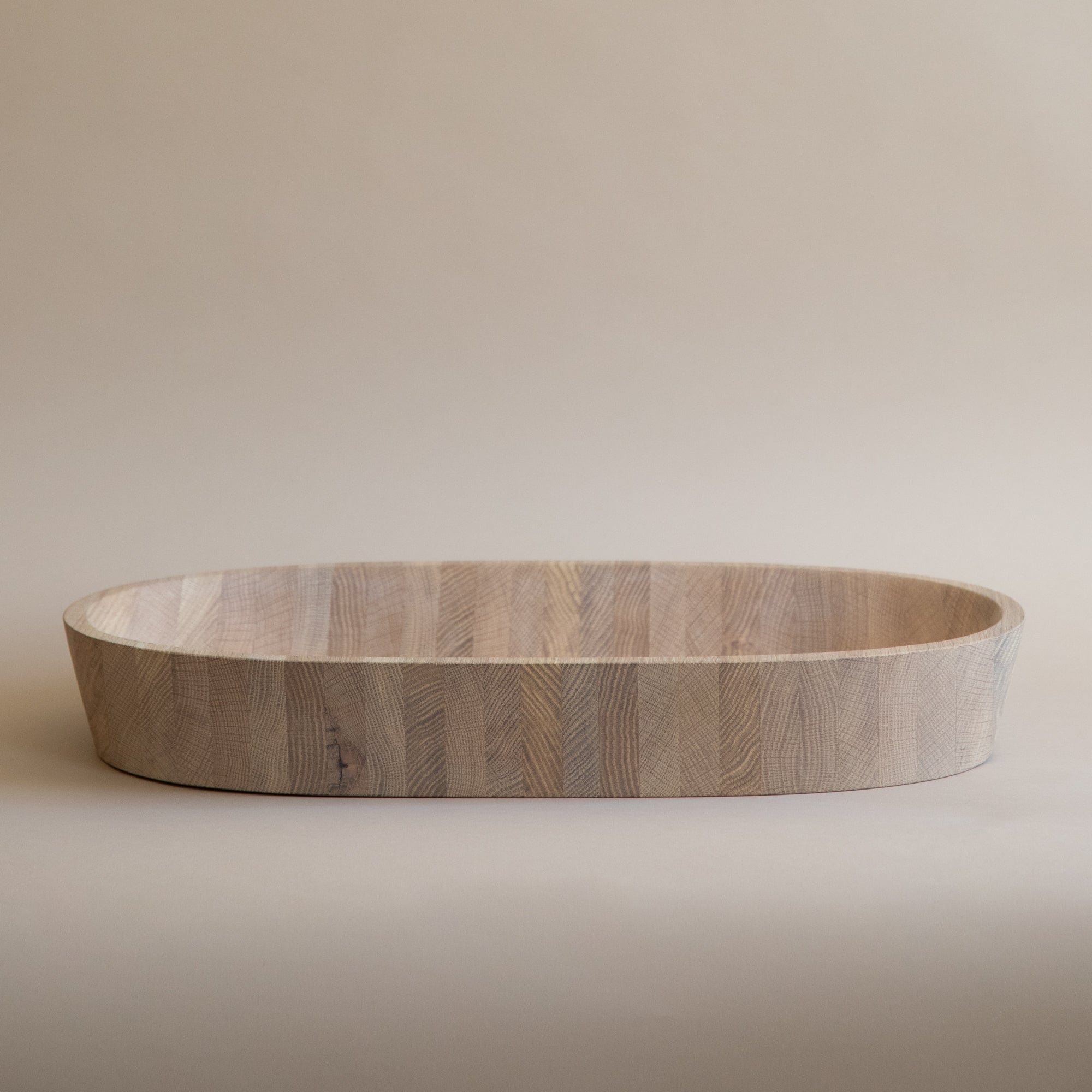 The Wooden Palate Serveware Oval Bowl in White Oak