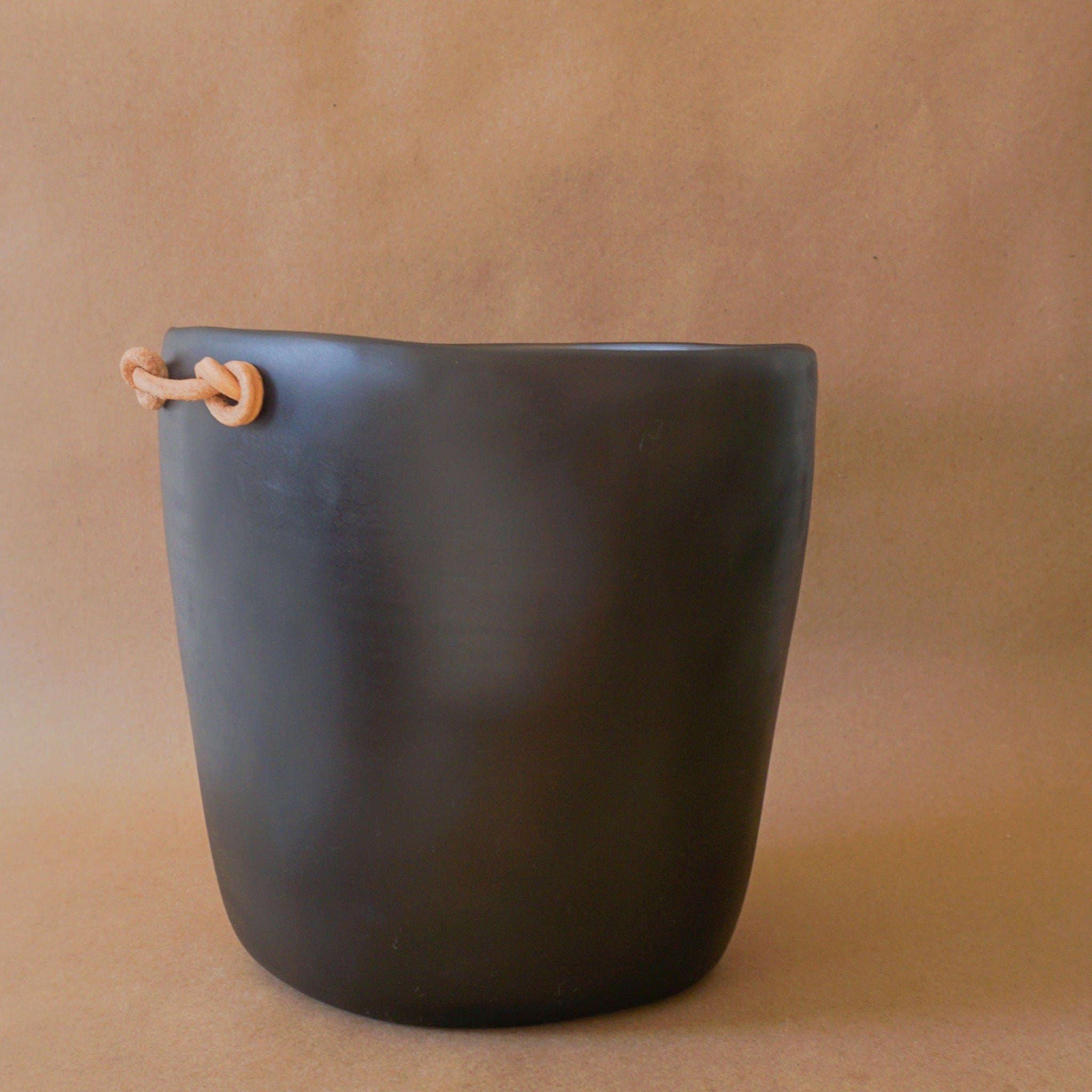 TINA FREY Barware Champagne Bucket with Leather Handles by Tina Frey