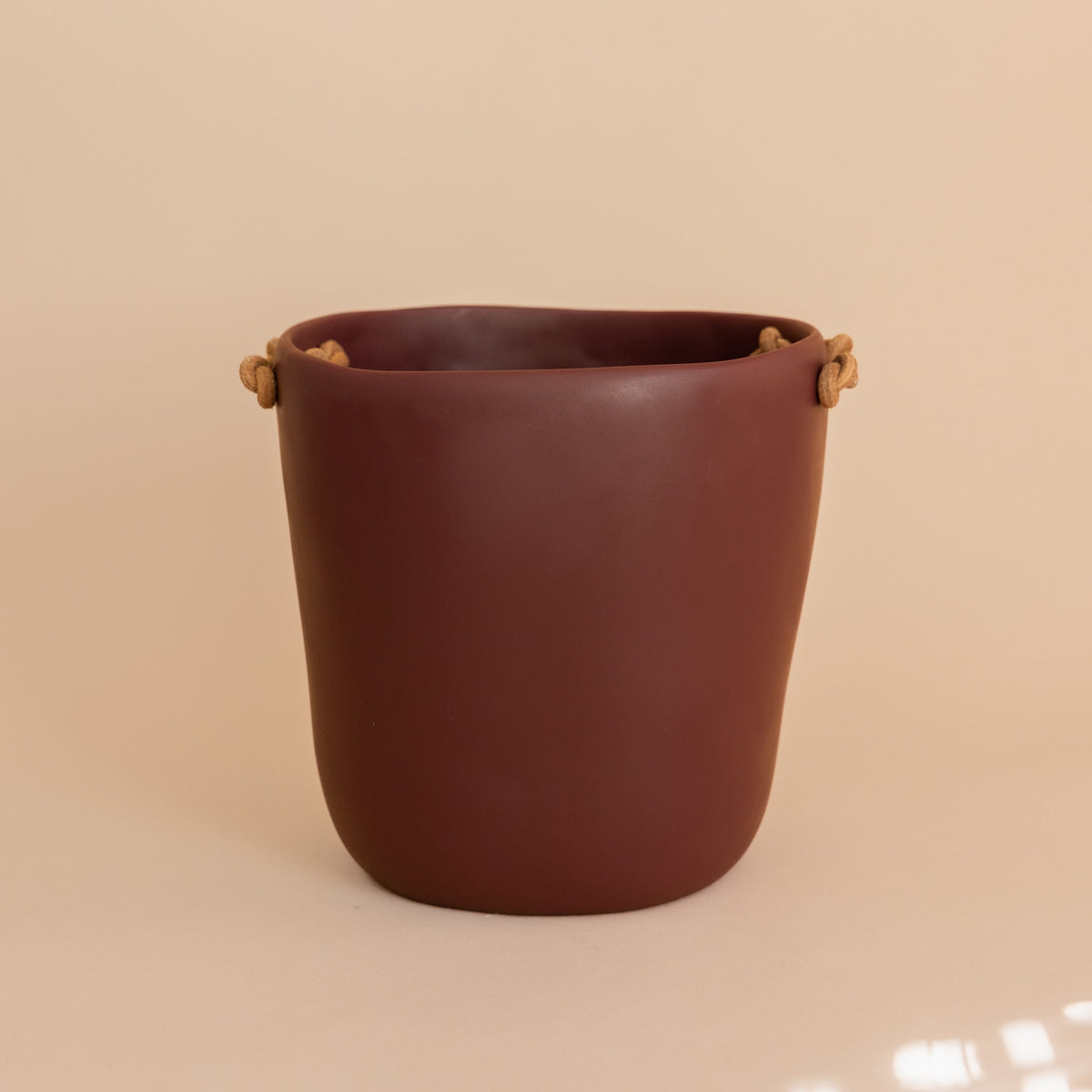 TINA FREY Barware Ice Bucket with Leather Handle by Tina Frey