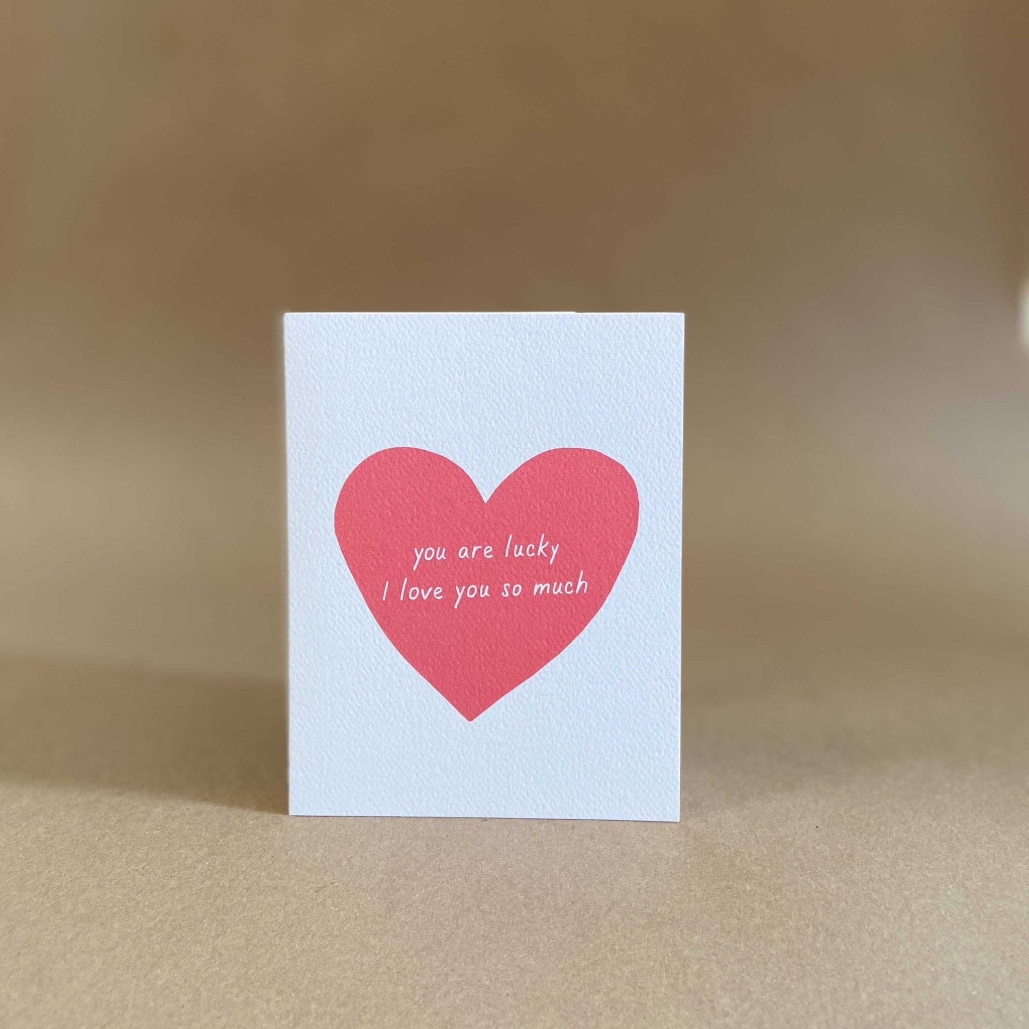 Tiny Hooray Greeting Cards Lucky I Love You Card