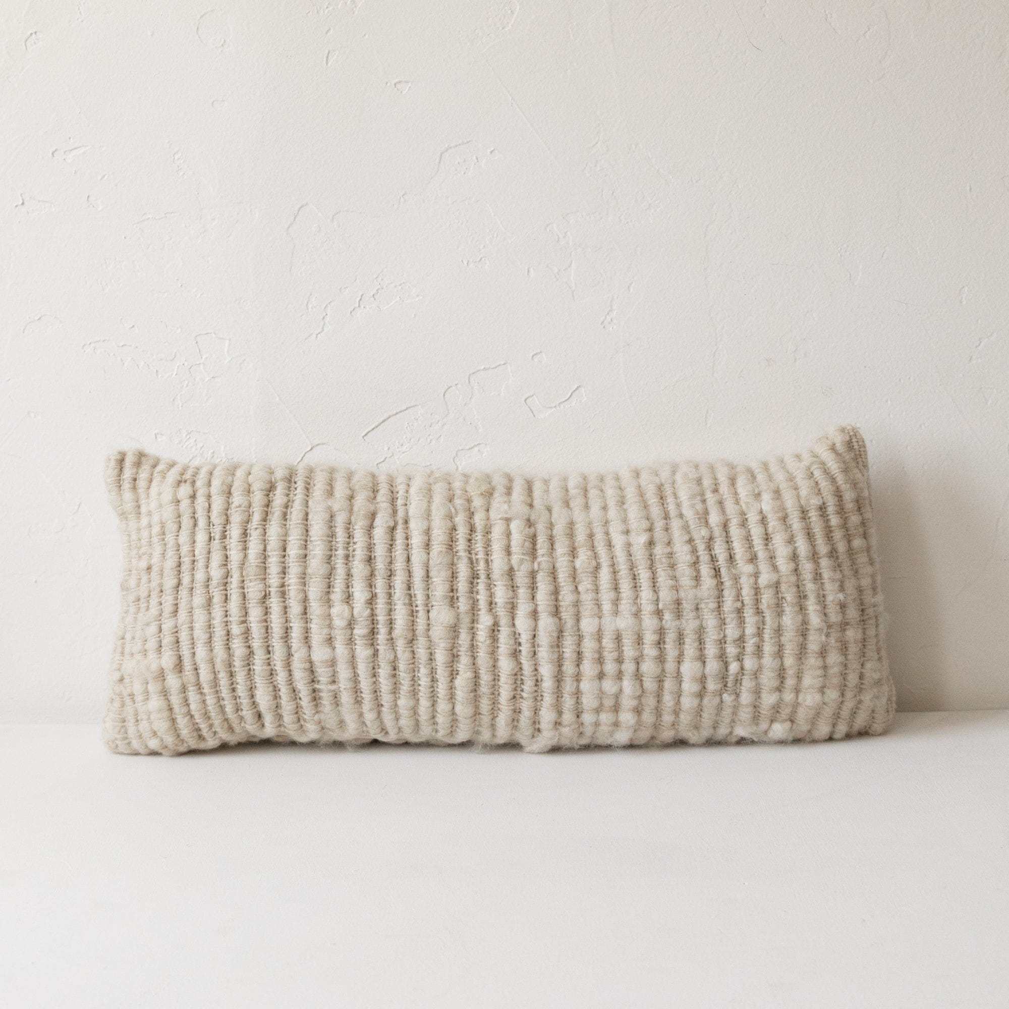 Treko Pillows 10" x 25" Texturized Pillow in Natural Lumbar by Treko