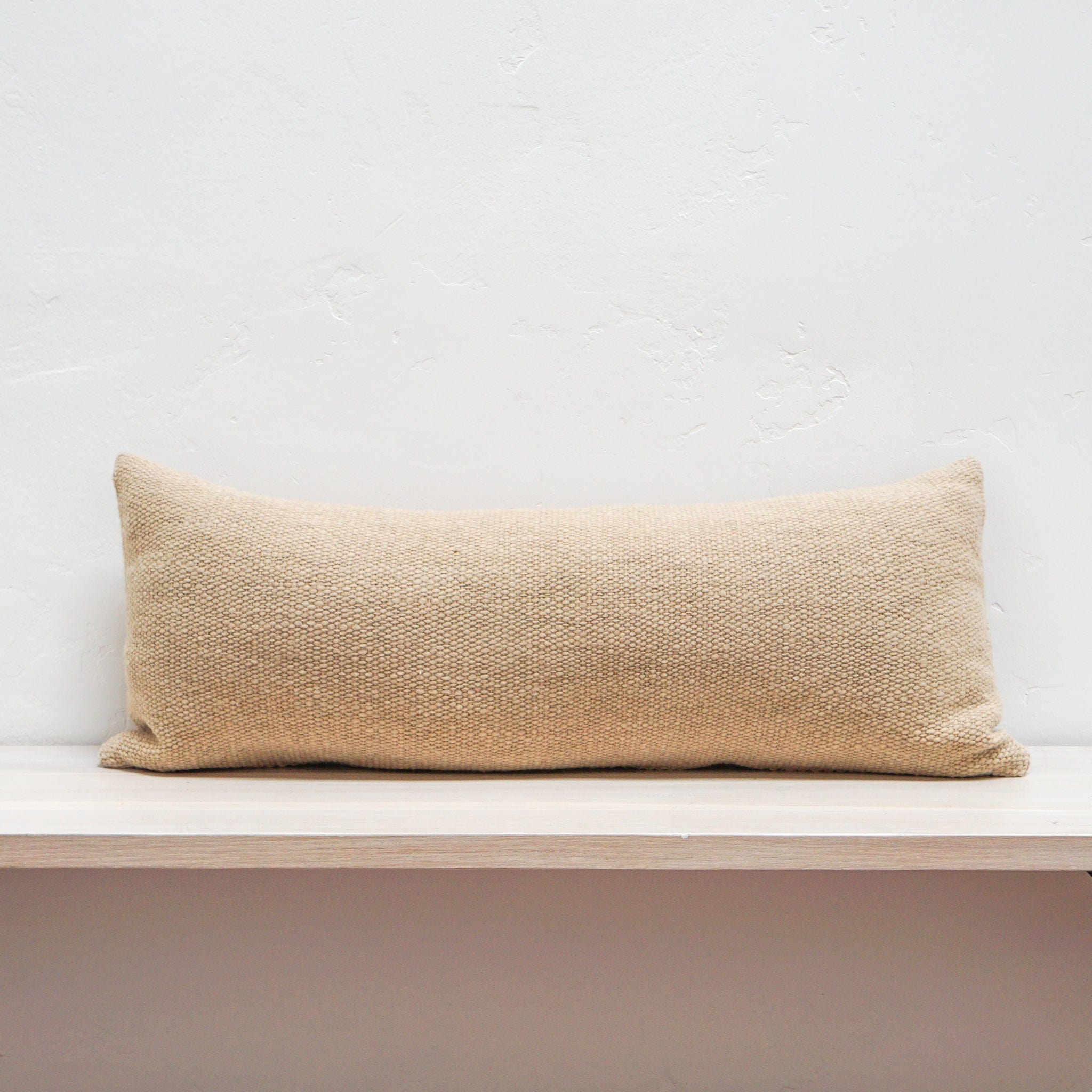 Treko Pillows Bicolor Lumbar Pillow in Elm Bark and Oatmeal by Treko