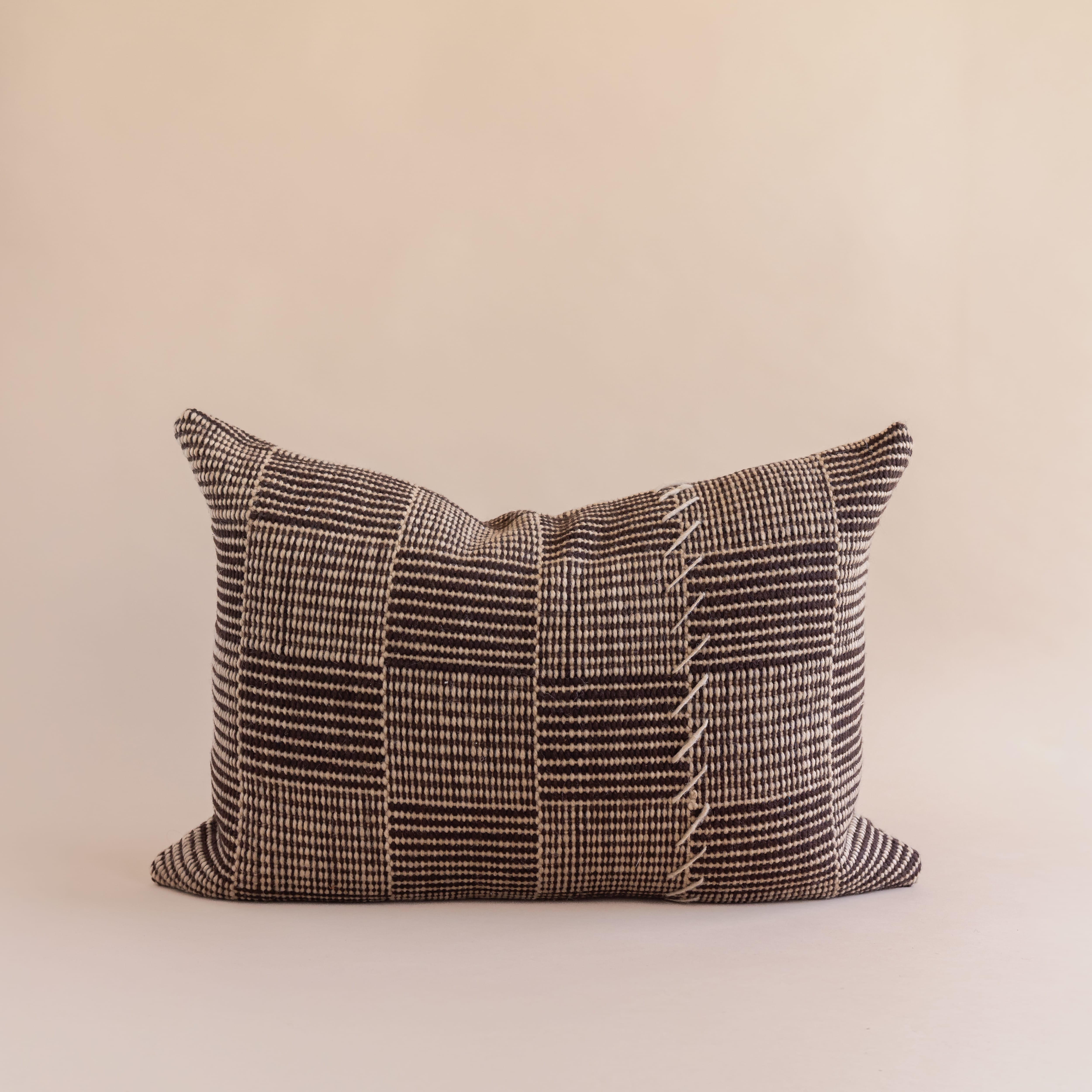 Treko Pillows Lumbar Makun Pillow in Square Stripe by Treko