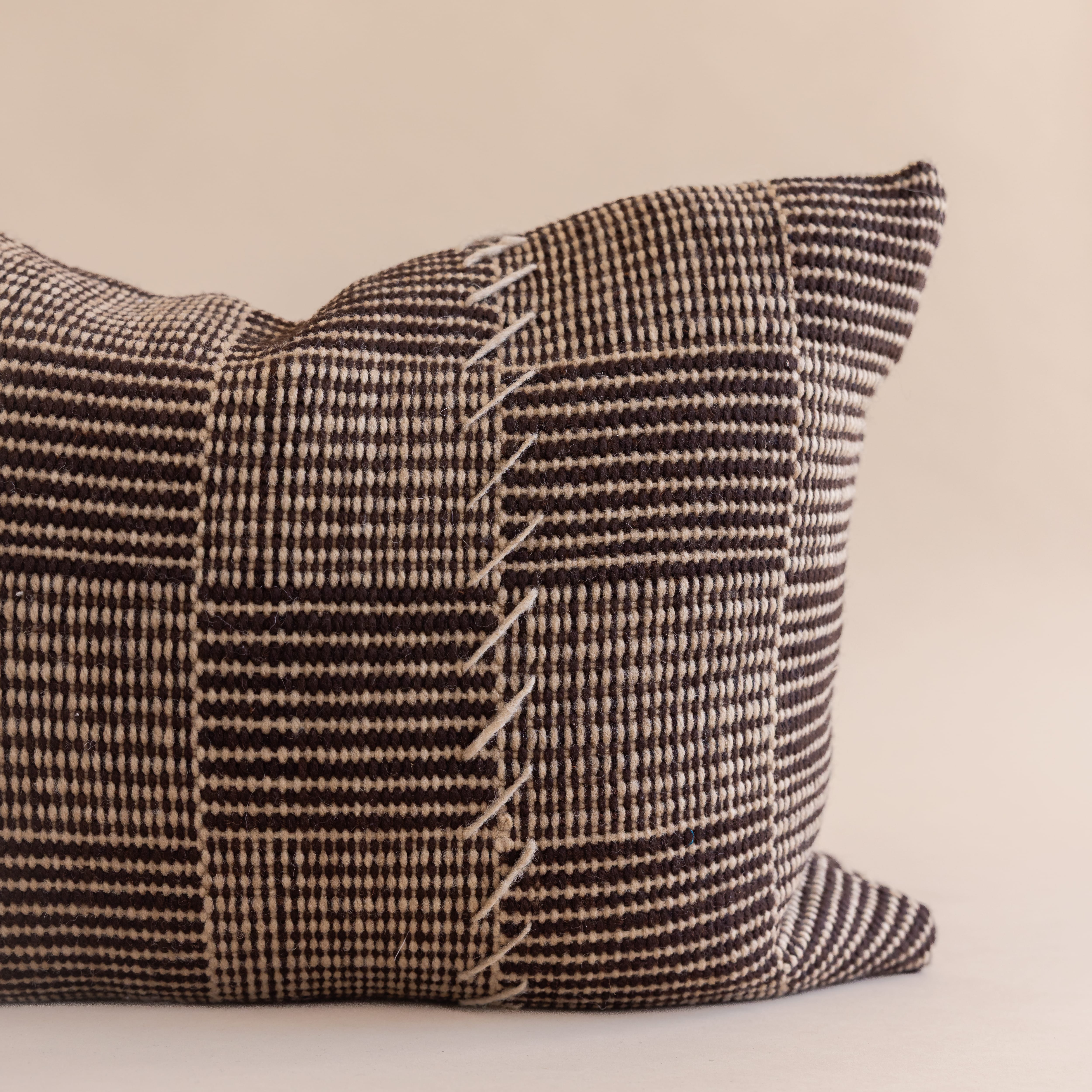 Treko Pillows Makun Pillow in Square Stripe by Treko