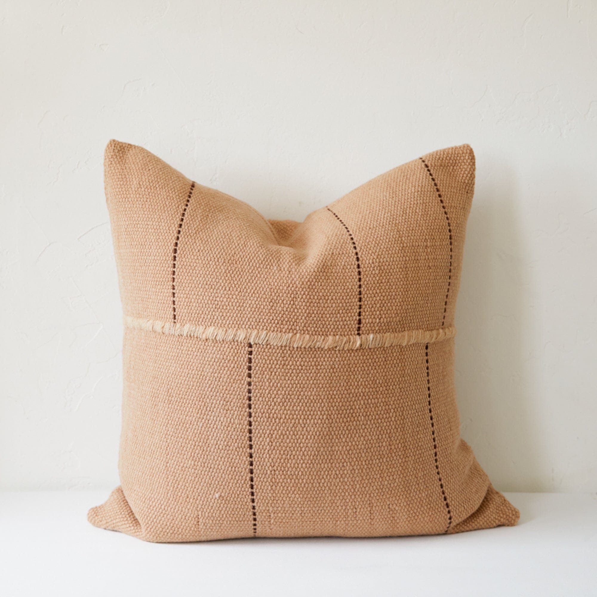 Treko Pillows Stripe Stitch Pillow in Elm Bark by Treko