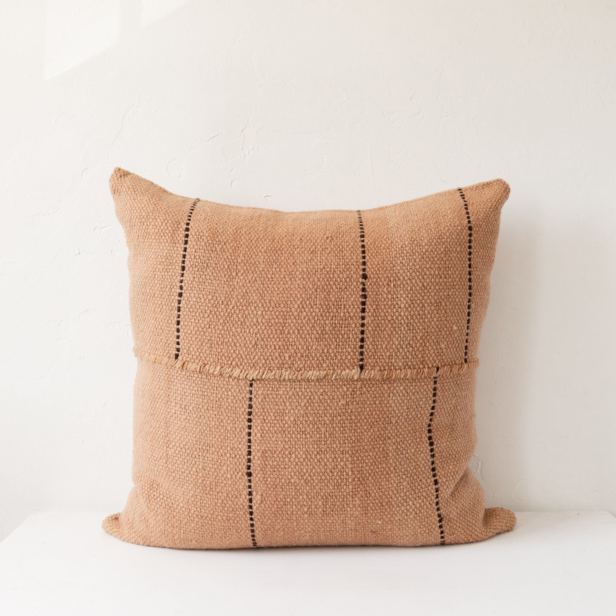 Treko Pillows Stripe Stitch Pillow in Elm Bark by Treko