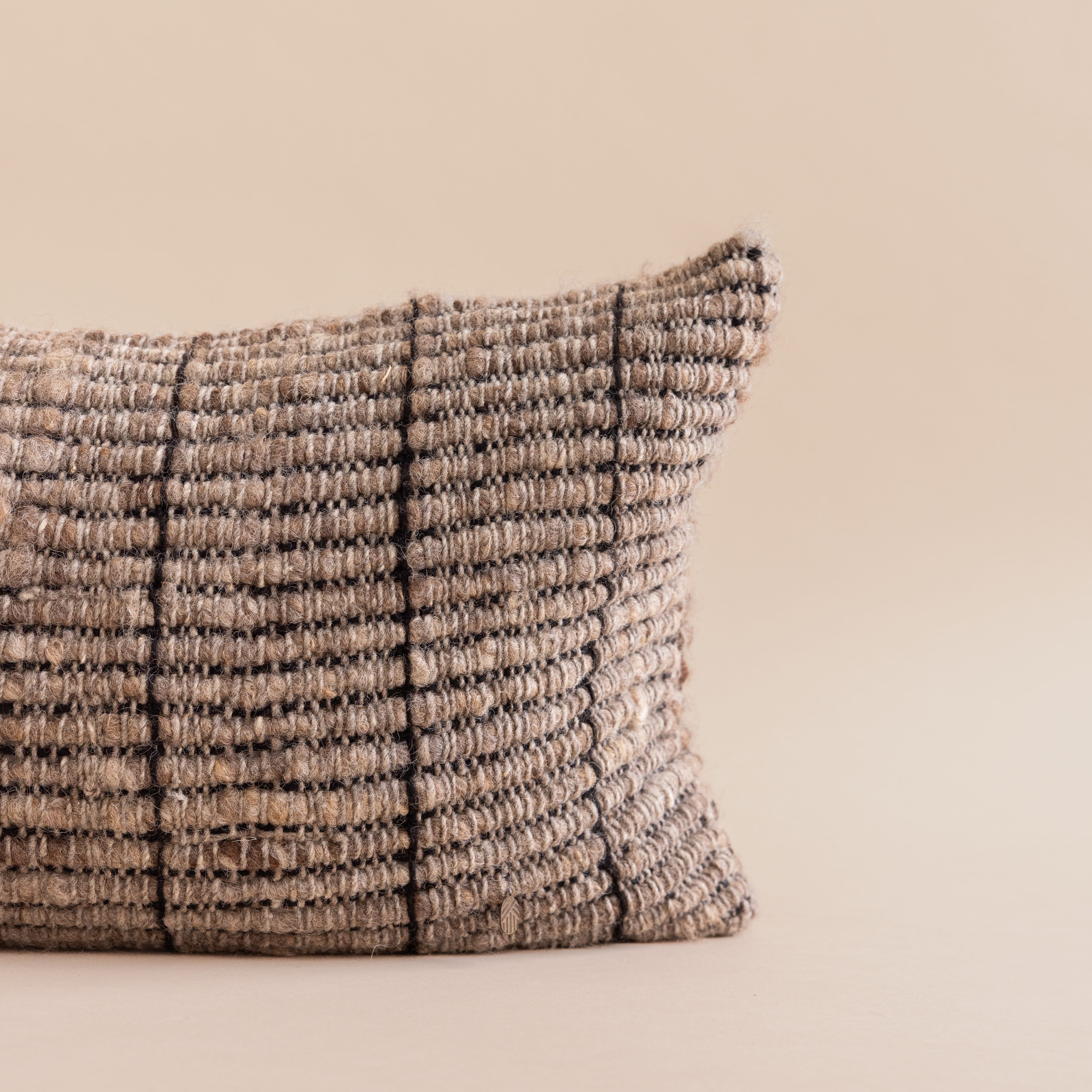 Treko Pillows Texturized Pillow with Contrast Stripes by Treko