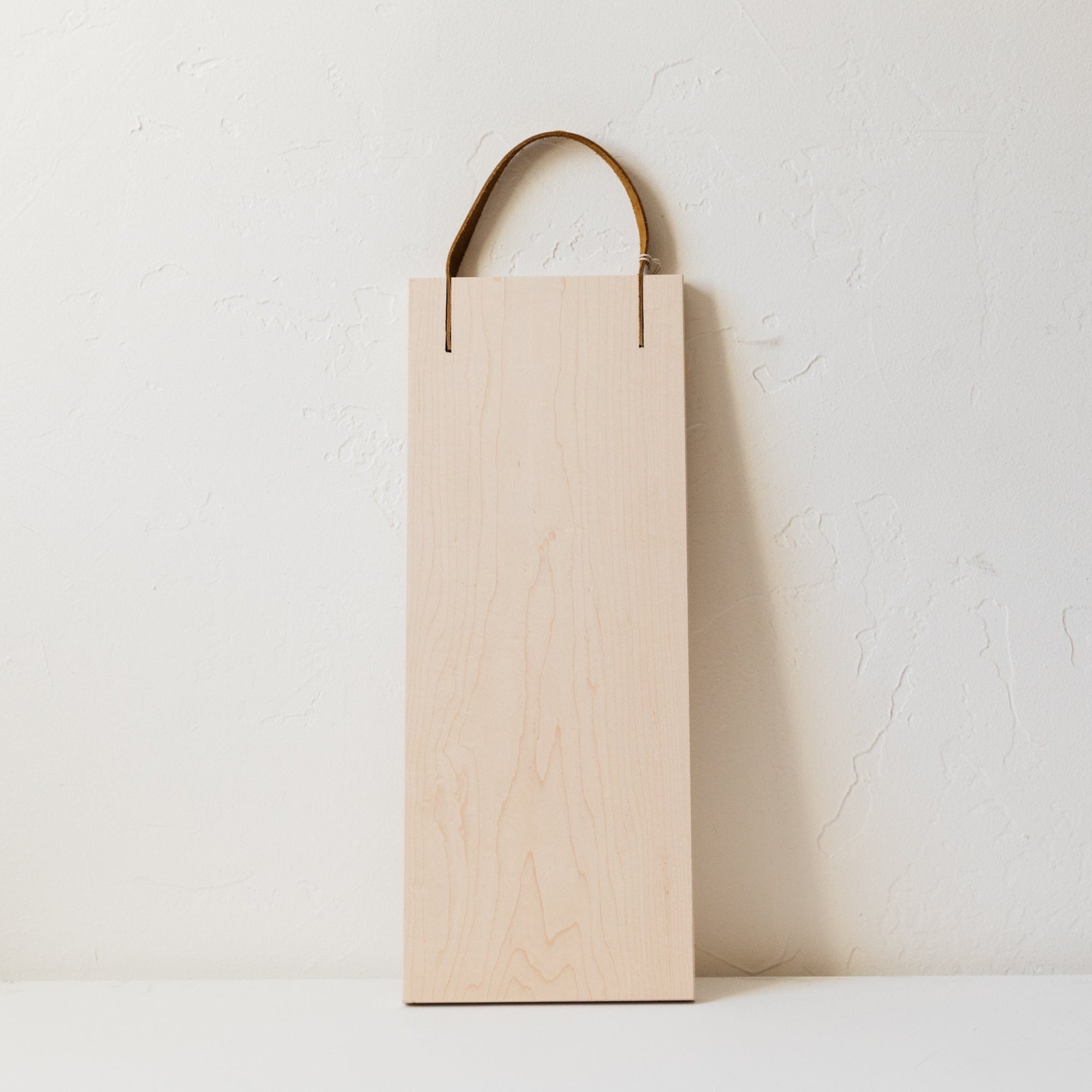 Twin Woodworking Boards Maple - 18" x 7" Wood Cutting Board with Leather Handle