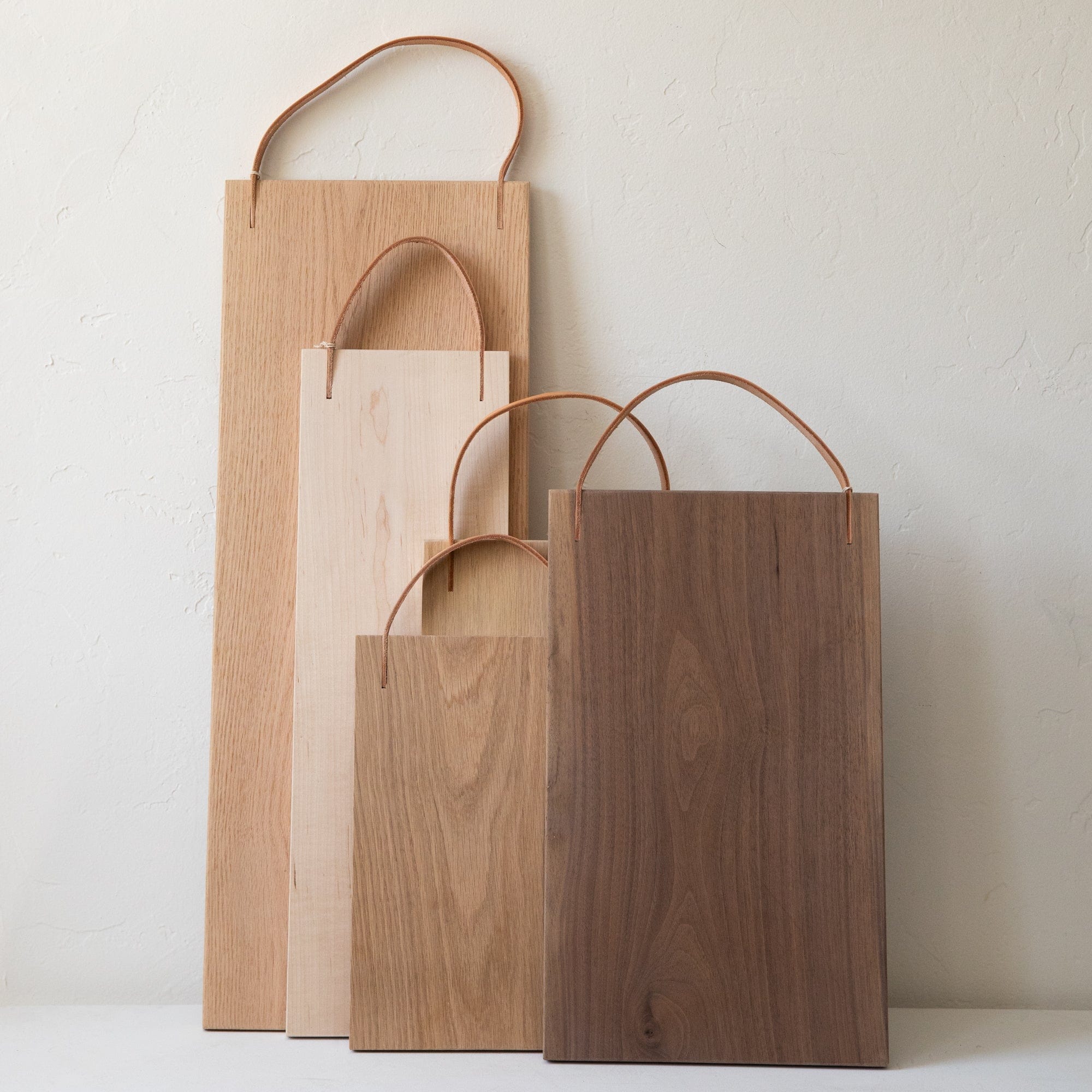 Twin Woodworking Boards Wood Cutting Board with Leather Handle