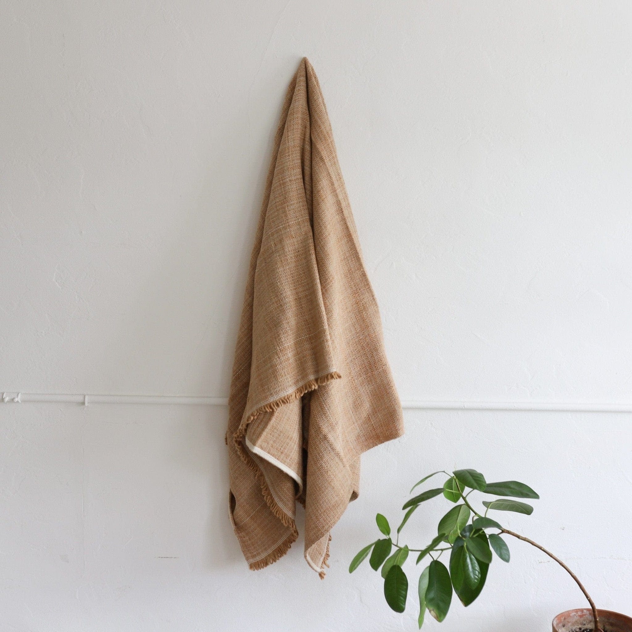 Under the Bough Blankets + Throws Caramel Rustic Cotton Throw