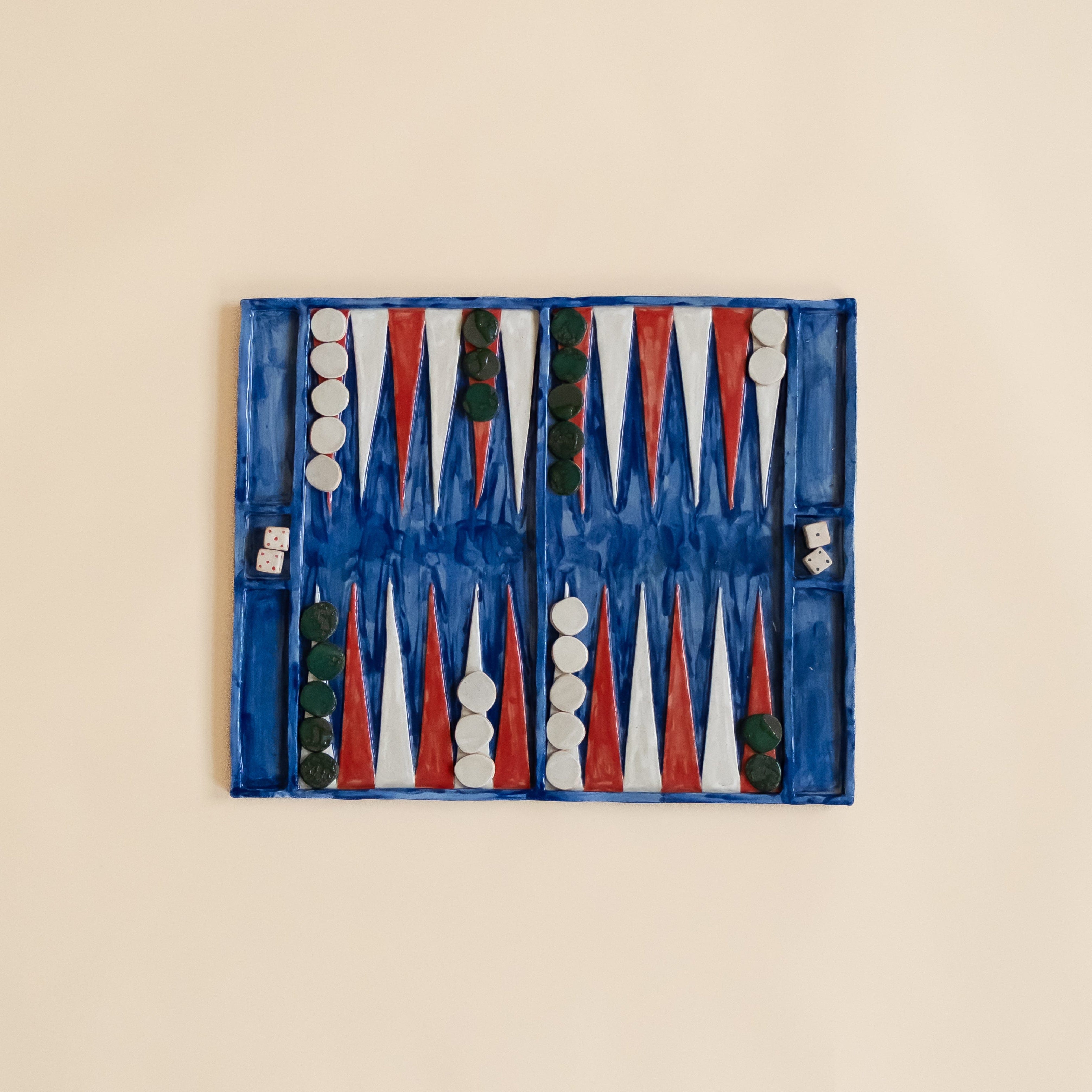 Vanessa Moshay Objects Ceramic Backgammon Set