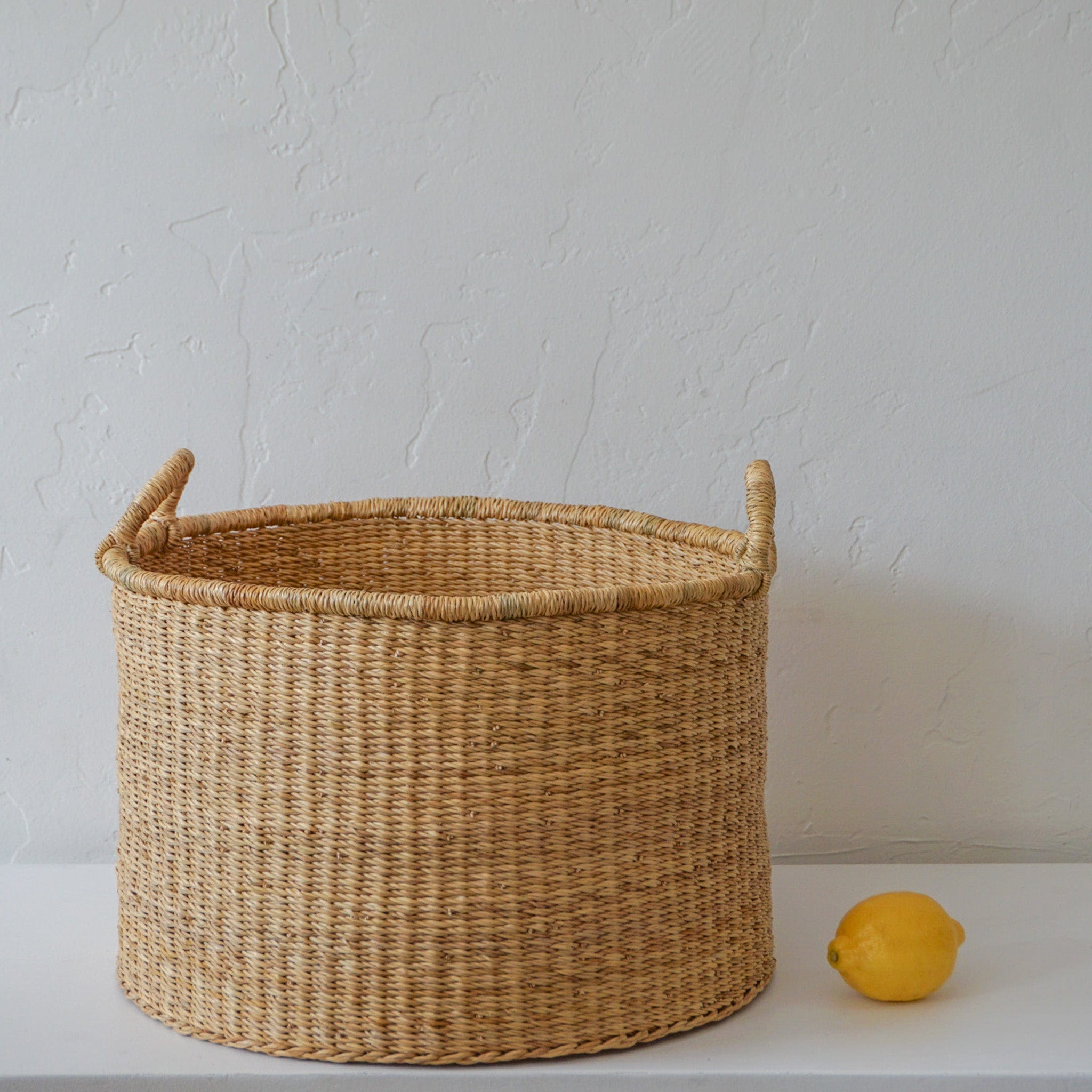 Woven Worldwide Baskets Large Woven Round Basket Tall