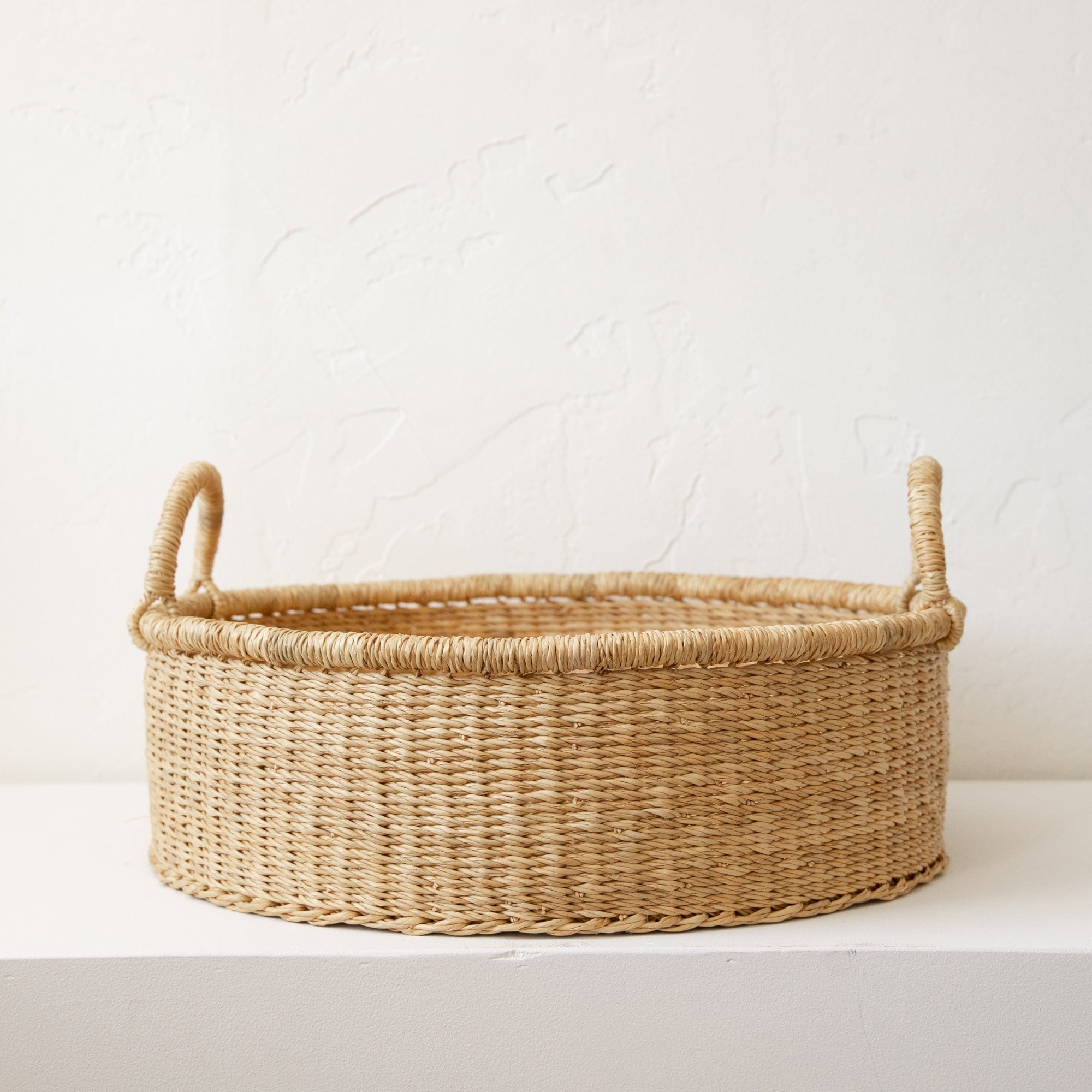 Woven Worldwide Baskets Medium Woven Round Basket Short