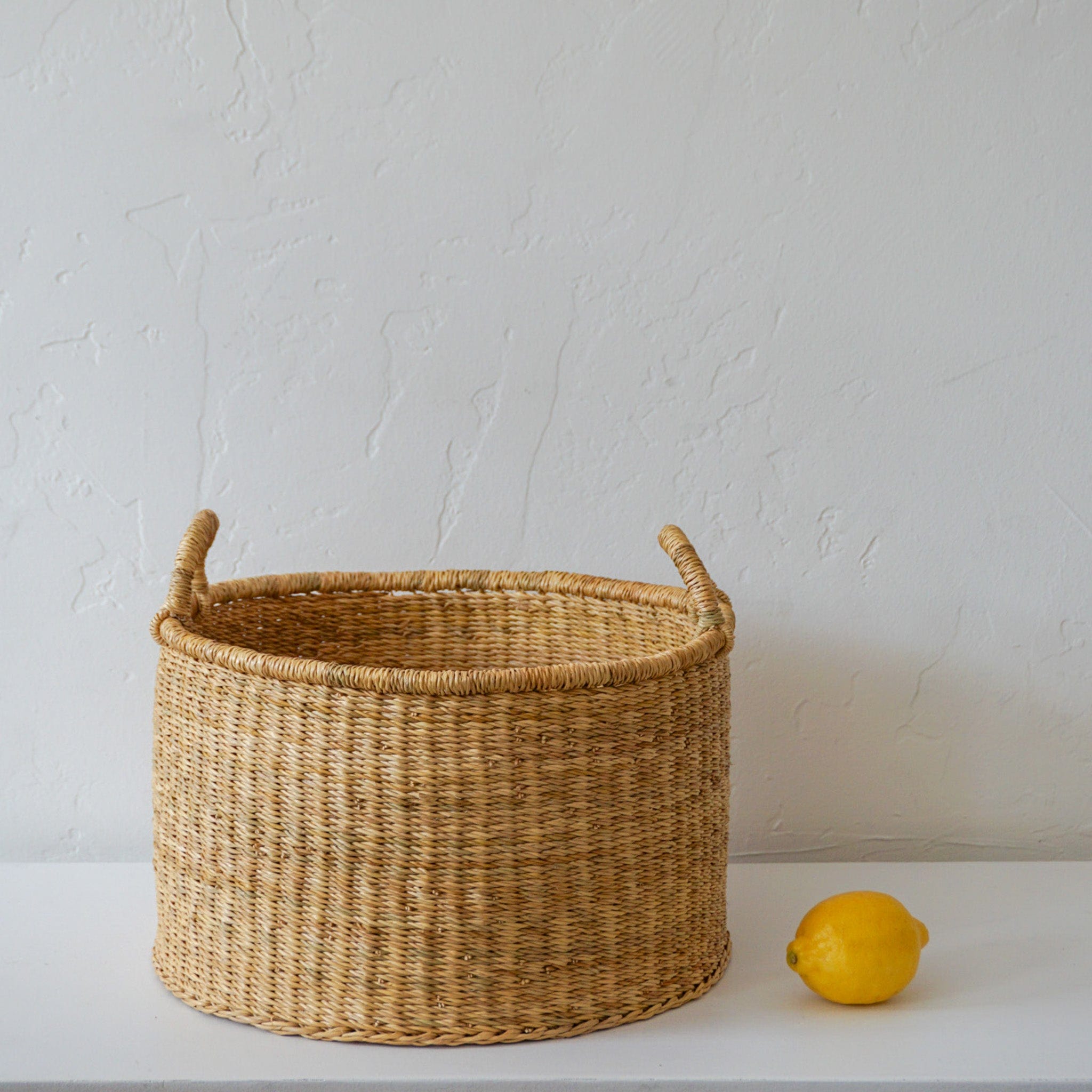 Woven Worldwide Baskets Small Woven Round Basket Tall