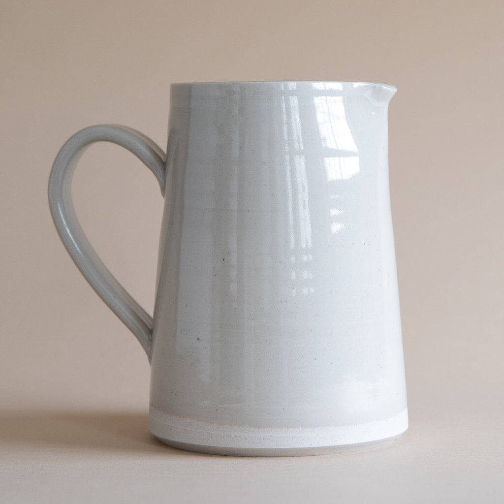 Rectangular Handled Large Ceramic Pitcher - Hudson Grace Rectangular Handled Large Ceramic Pitcher - Hudson Grace